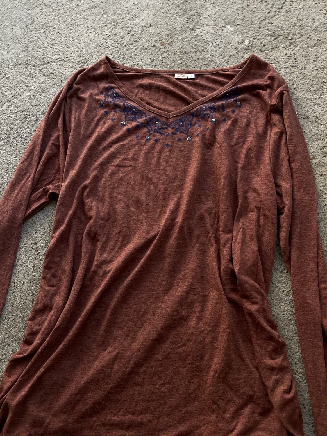 (Unknown)ethnic v neck side strap t 상품이미지2