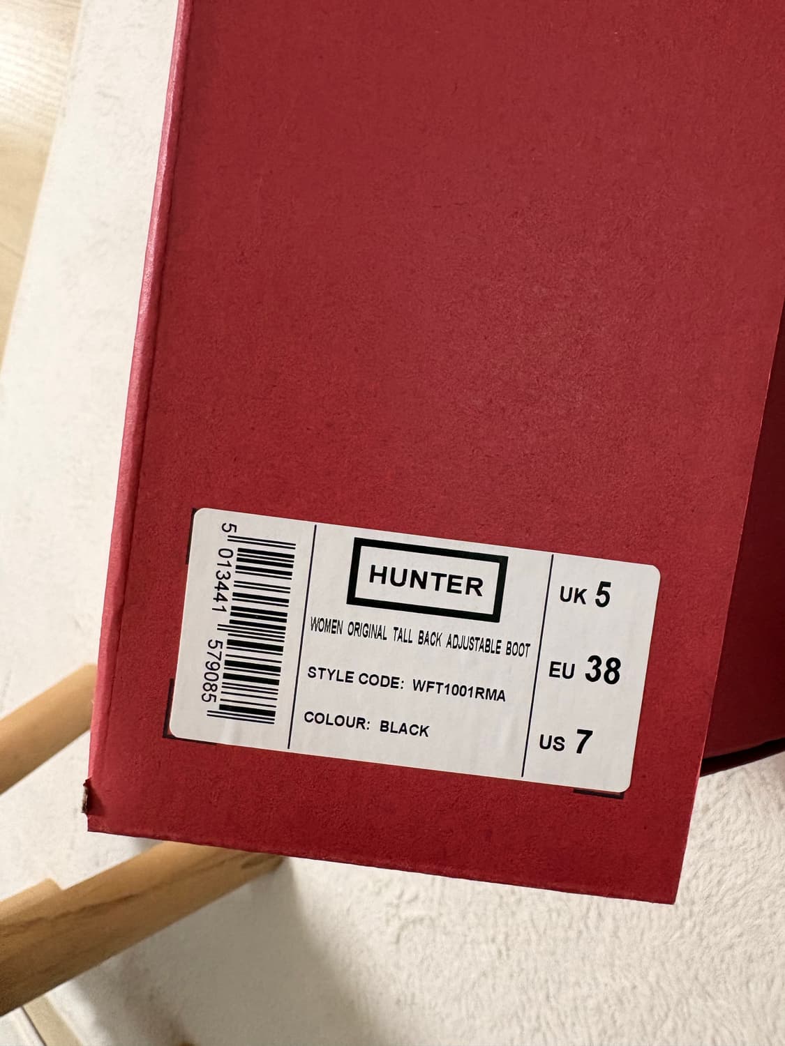 Hunter 오리지널 톨 레인부츠 블랙 풀박 UK5(240-245) 상품이미지2