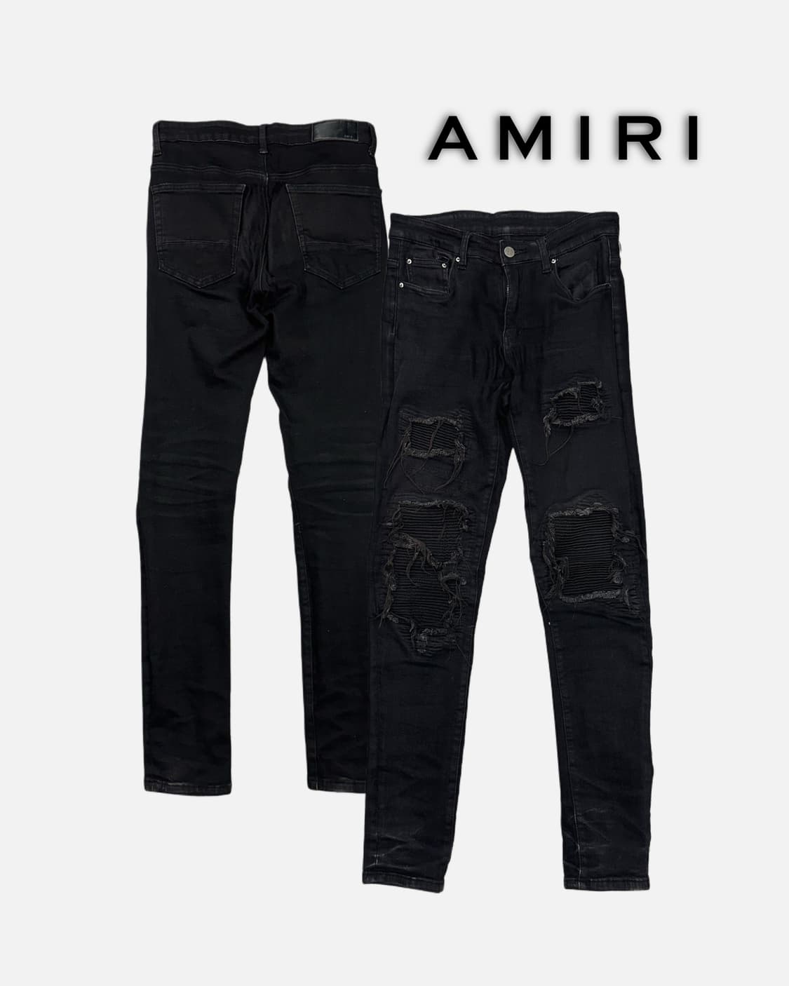 AMIRI black distressed biker jean 상품이미지1