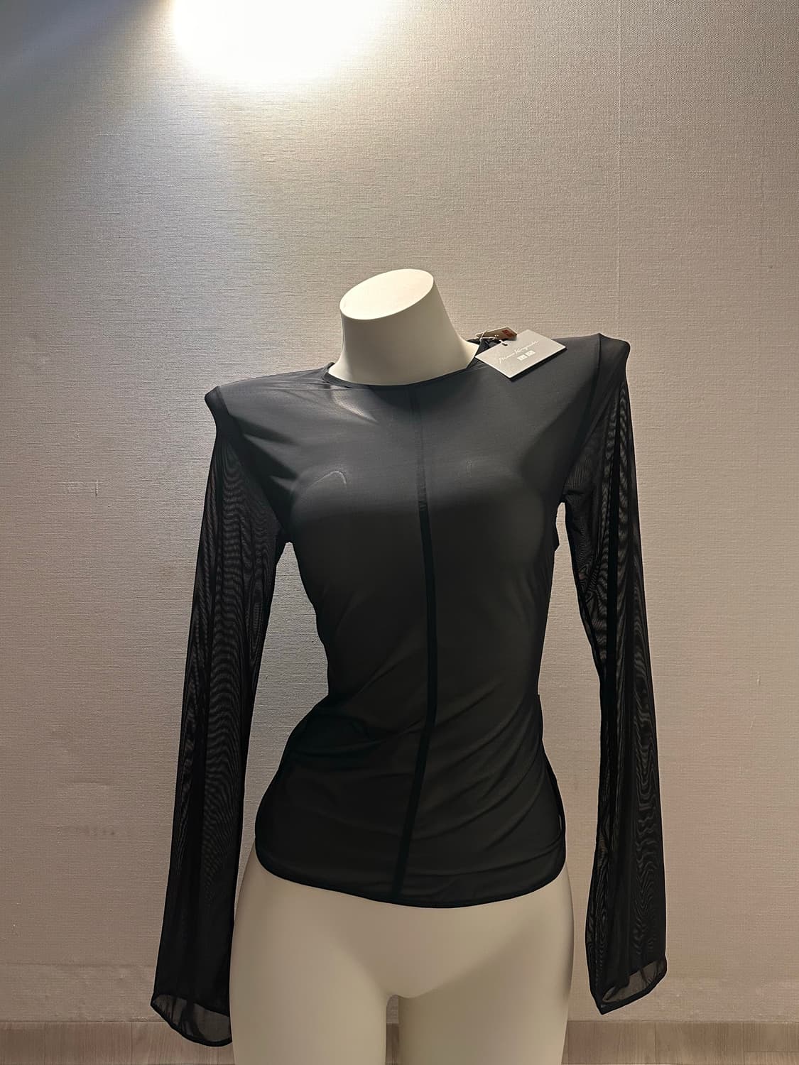 블랙 시스루 메쉬  티 상품이미지4