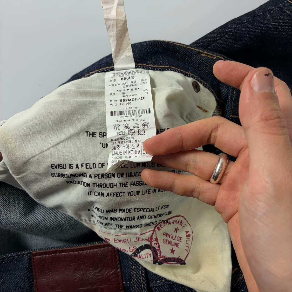 Evisu  에비수 백프린팅 데님 하프팬츠  상품이미지6
