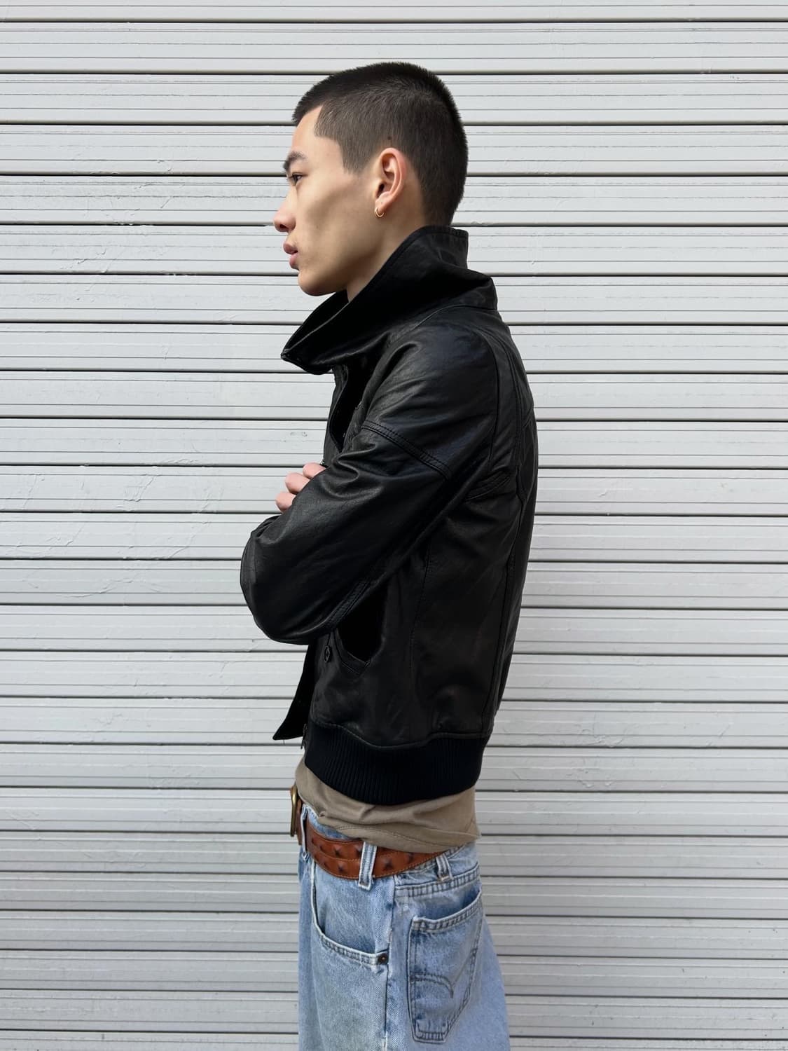 띠어리 풀집업 레더자켓 상품이미지2