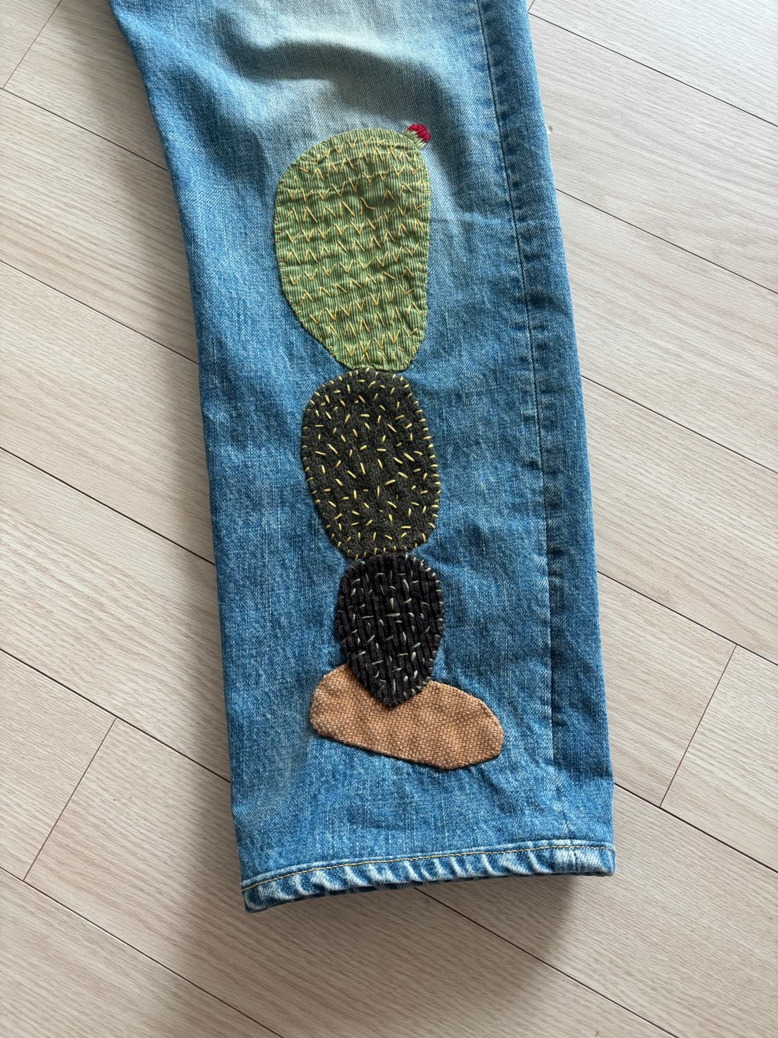 캐피탈 선인장 자수 데님 34 상품이미지3