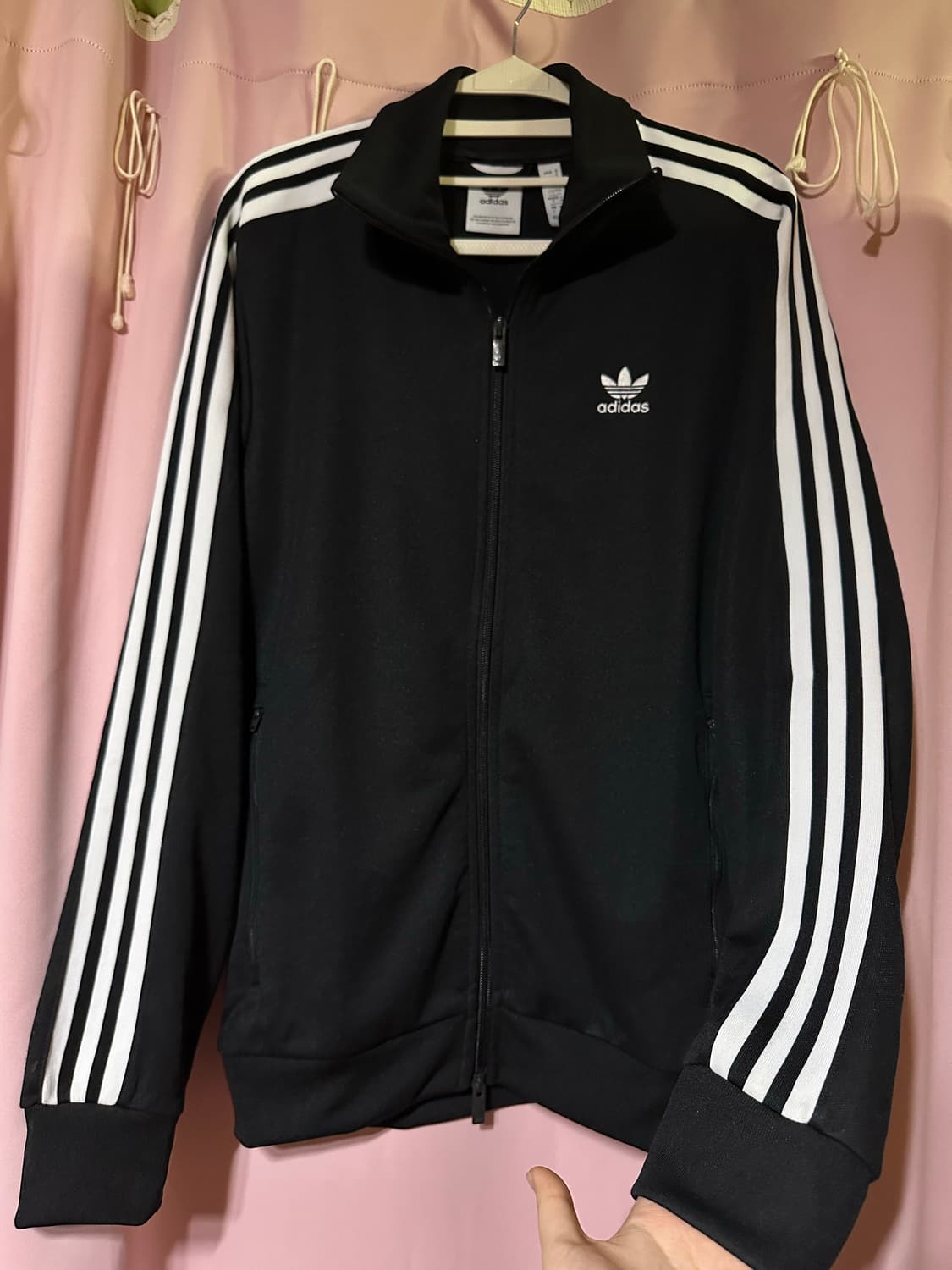 아디다스져지 아디다스 블랙 트랙탑 불꽃 파이어버드 클래식 집업 투웨이 상품이미지1