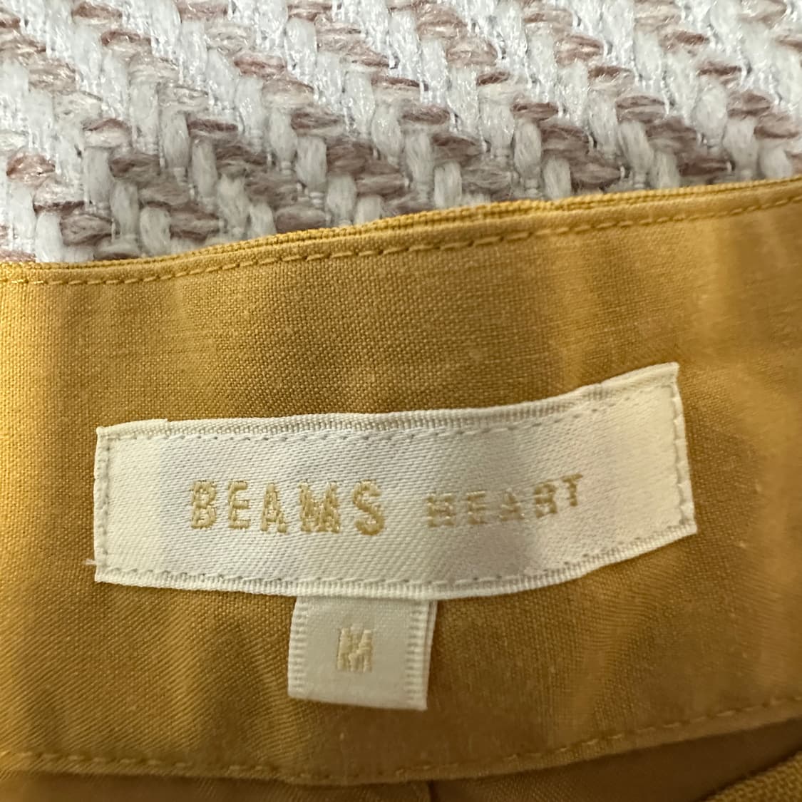 BEAMS heart polyester skirt yellow 상품이미지2
