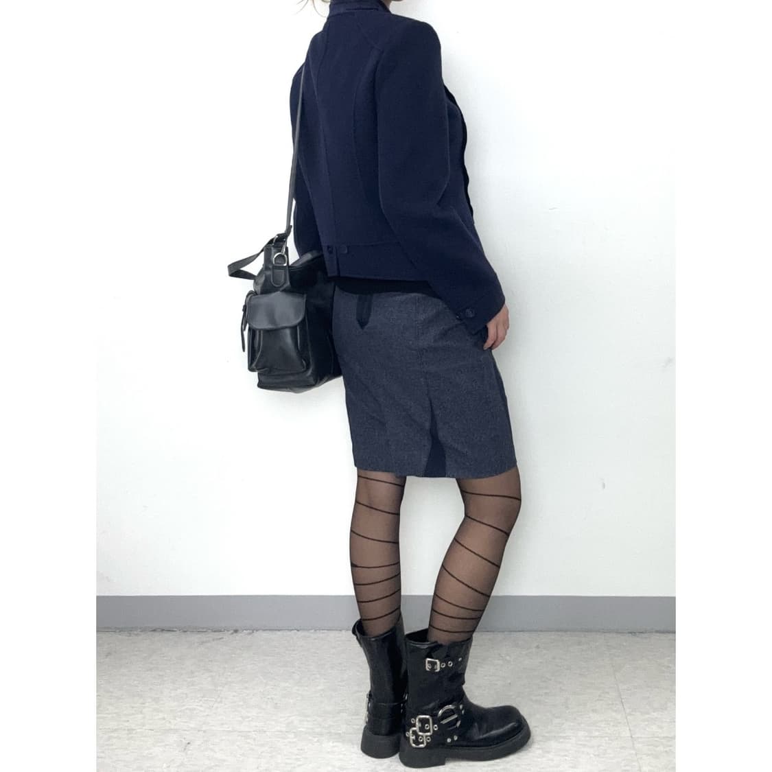 빈티지 네이비 울 자켓 상품이미지4