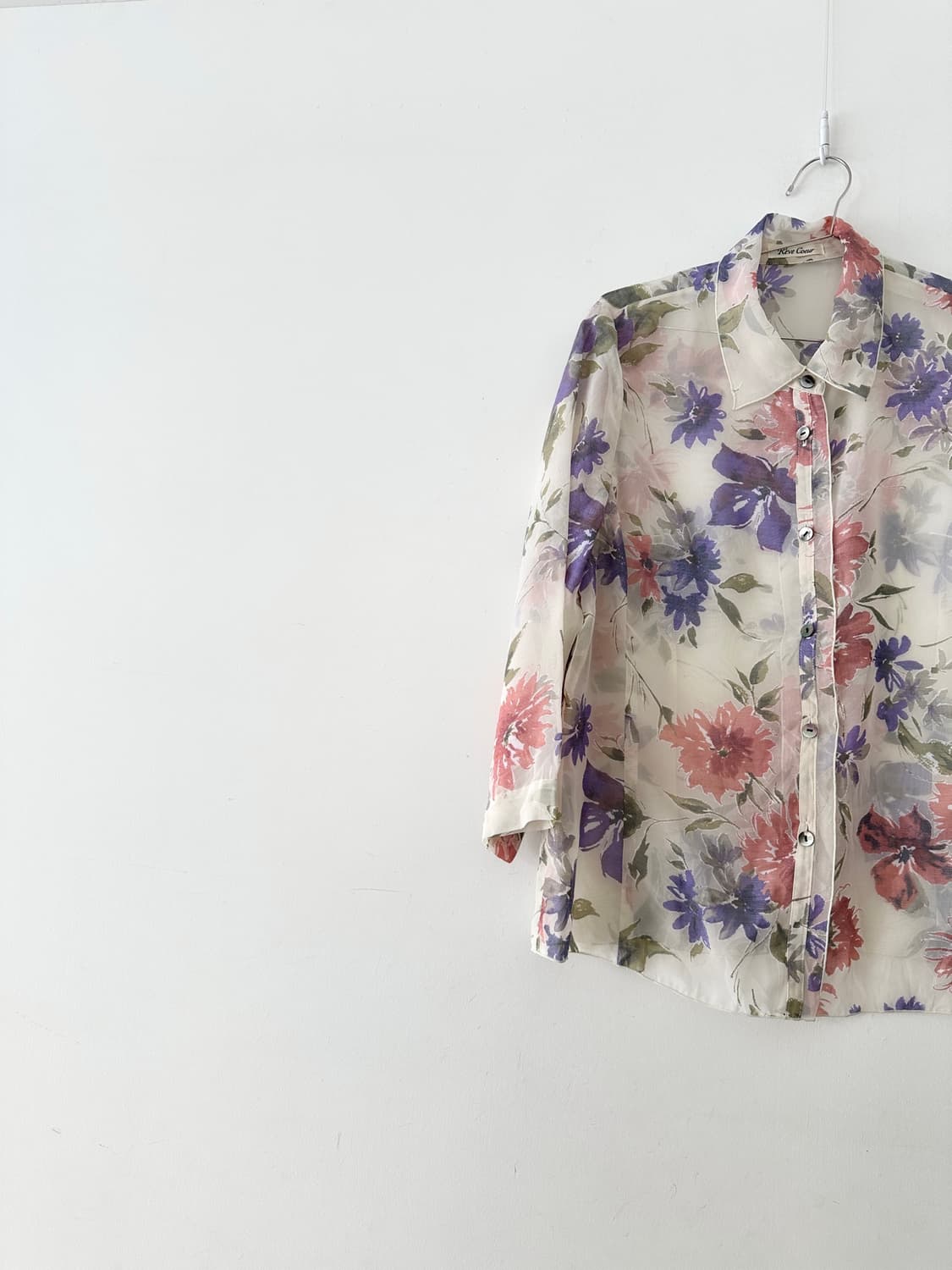 Color bloom sheer shirt 상품이미지2