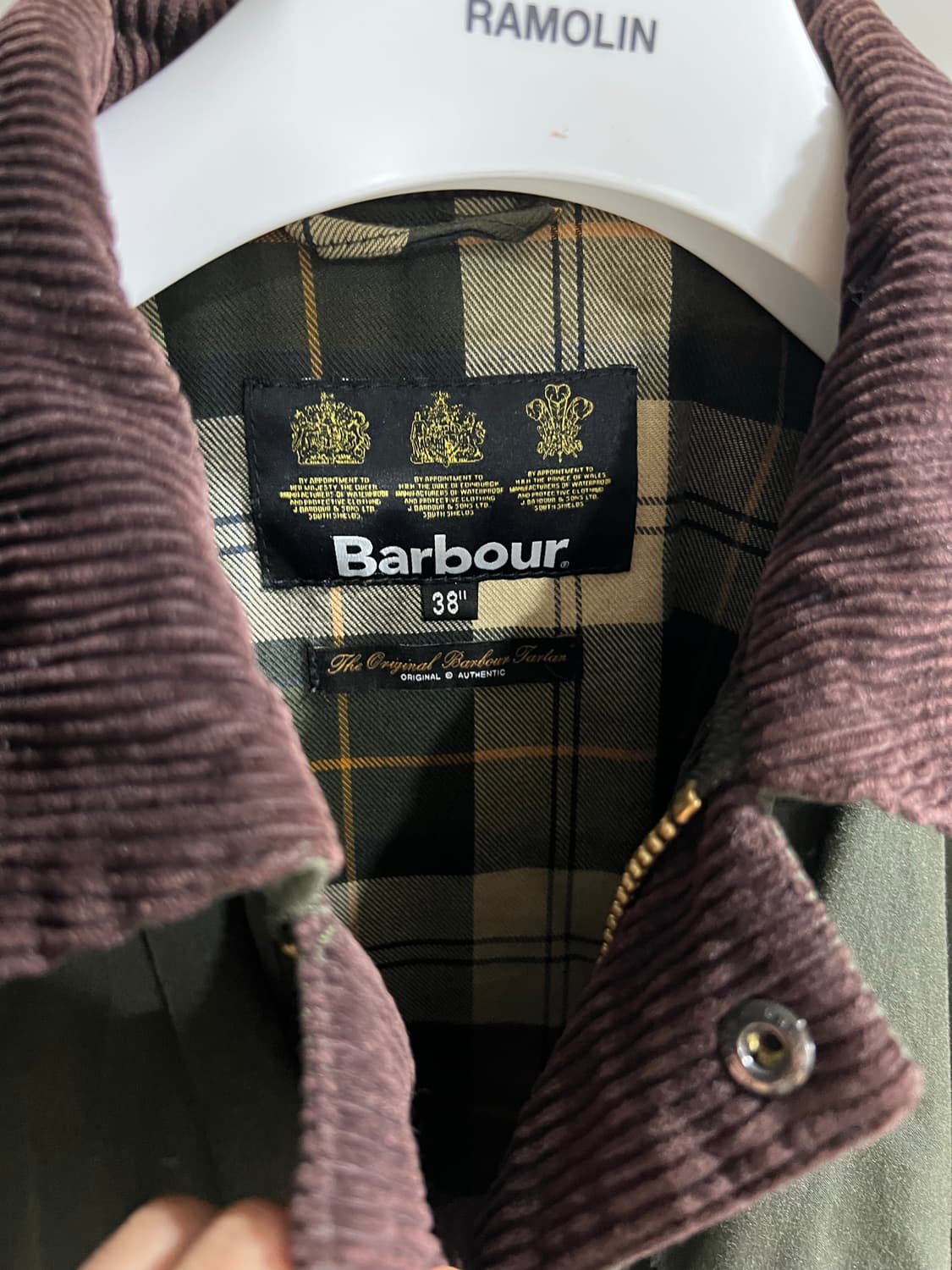 18fw 캡틴선샤인 바버 트레블러코트 38Size 상품이미지2