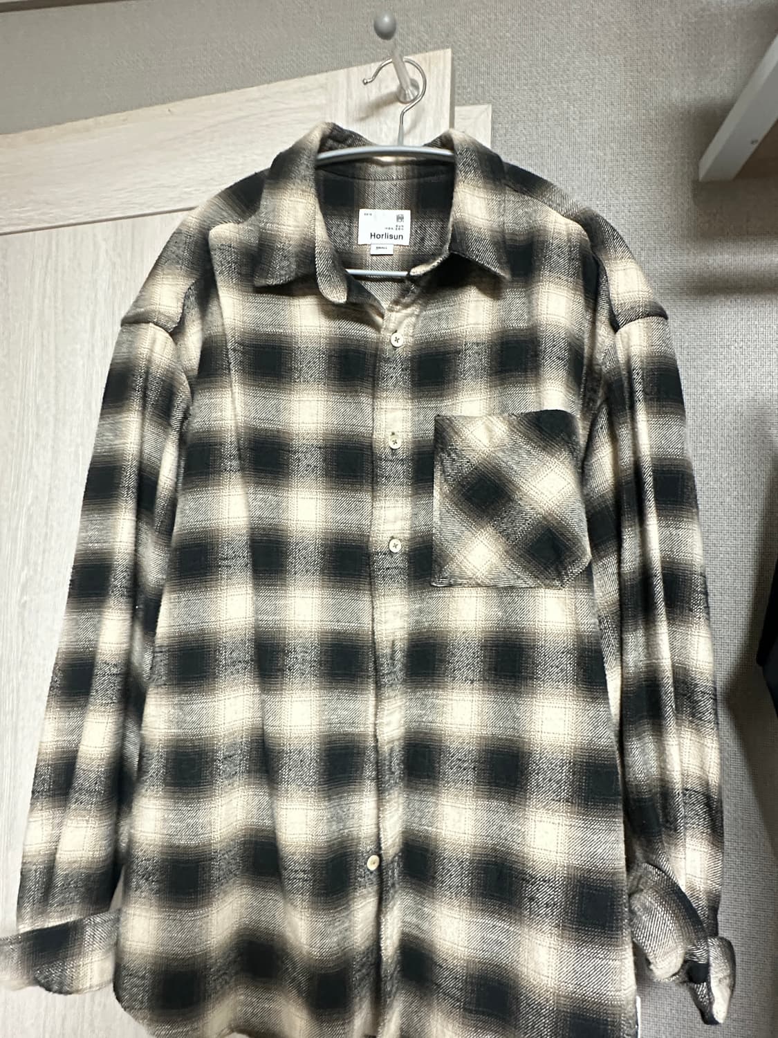 홀리선 옴브레 체크 셔츠 상품이미지3