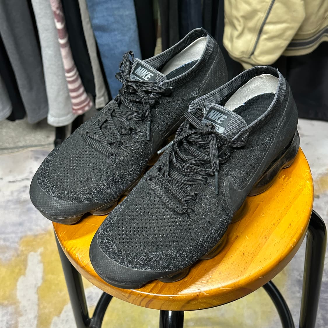 나이키 베이퍼맥스 플라이니트 블랙 다크 그레이 270 상품이미지1