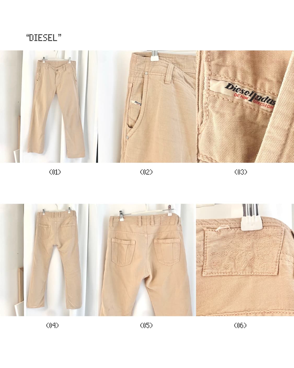 [DIESEL] “beige light cotton pants” 상품이미지8