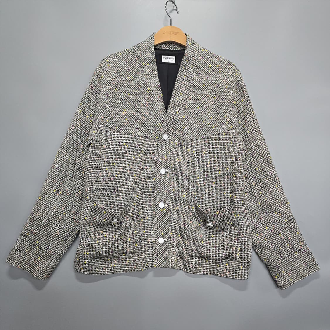 브이넥러브(VNECKLUV) 트위드 자켓 캐시미어혼방 S 상품이미지1