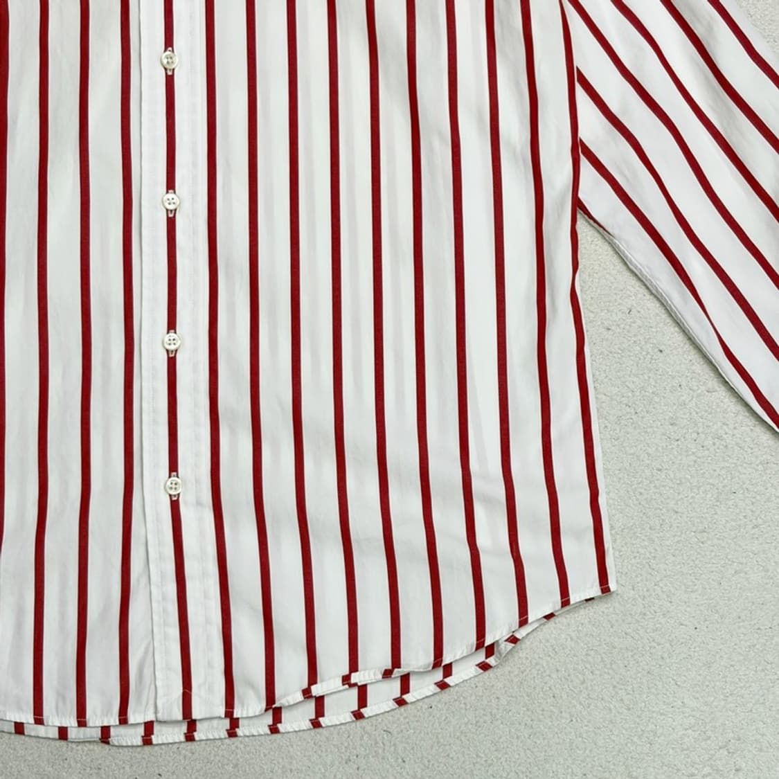 POLO 커스텀핏 레드 스트라이프 셔츠 L 상품이미지2