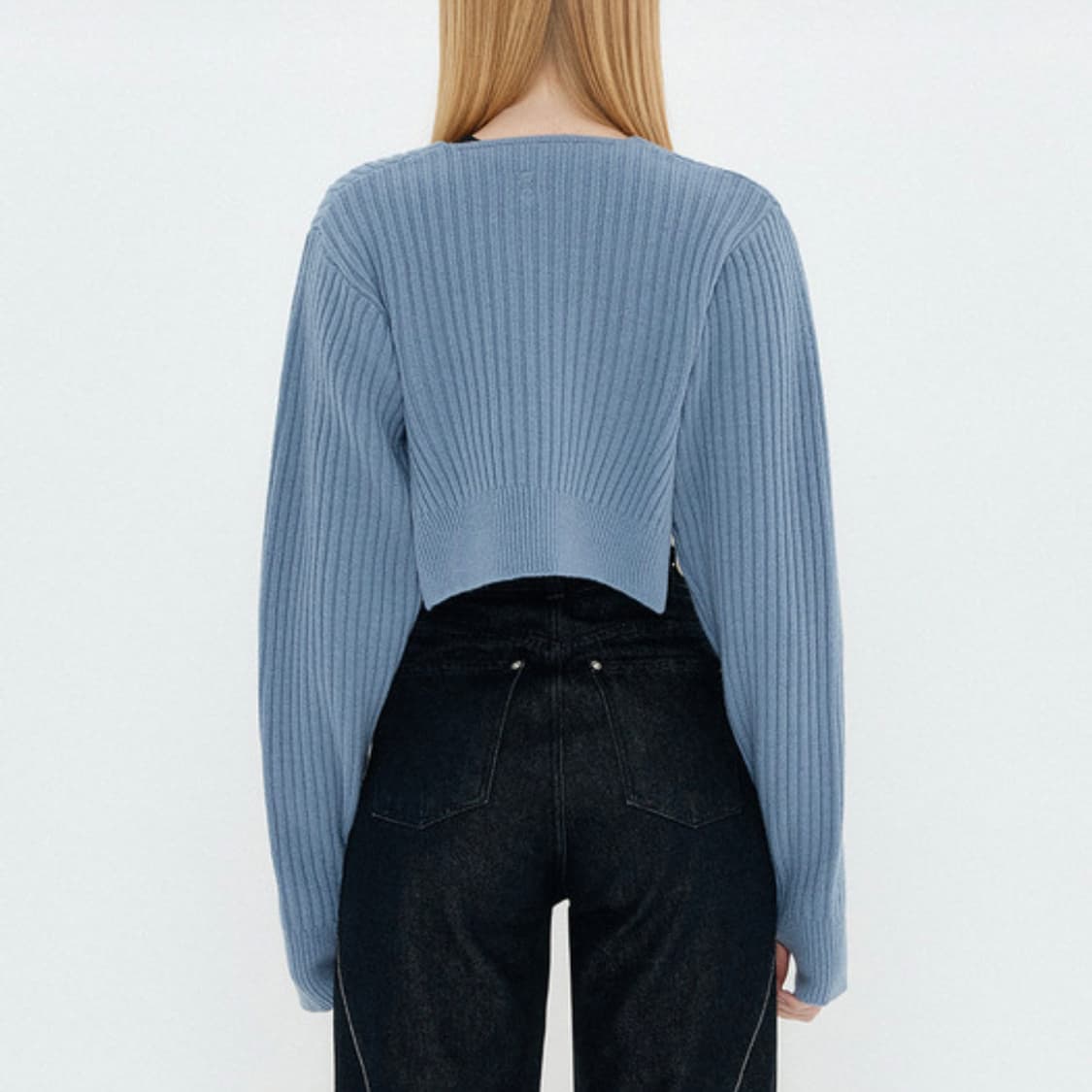 유즈(YUSE) 스티치 볼레노 니트가디건 55-66 상품이미지8