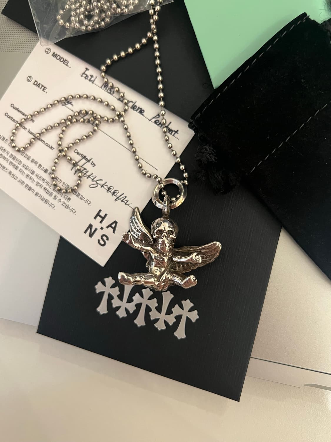 크롬하츠 포티 미스러린 팬던트 및 정품 볼체인 30인치 상품이미지1