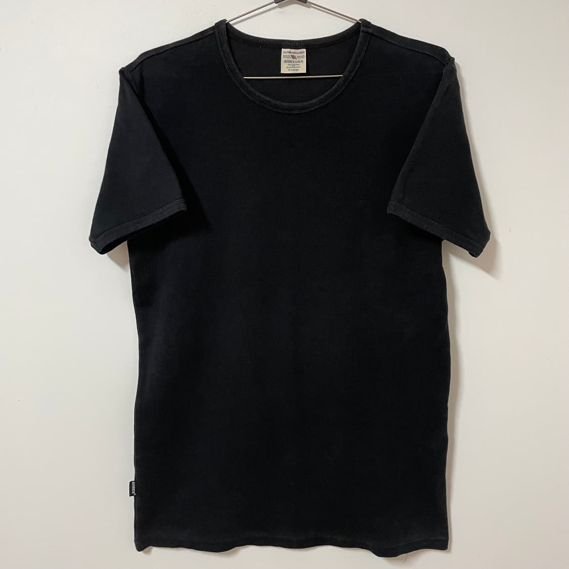 AVIREX BLACK RIBBED SHORT SLEEVE 상품이미지4