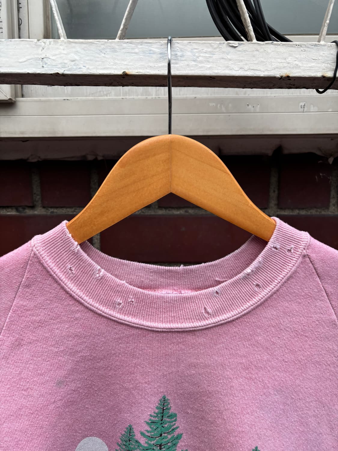 RH-05 90s 저지스 핑크 워싱, 데미지 커스텀 빈티지 스웻셔츠 상품이미지2