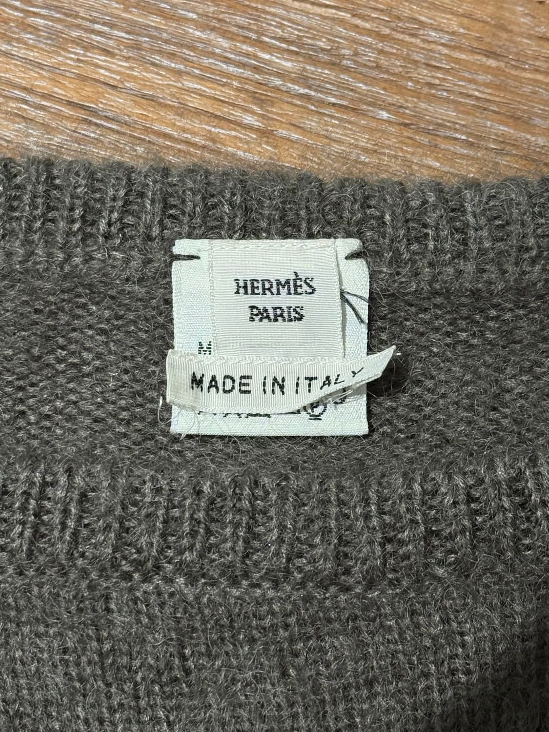 에르메스 올리브 실크 모헤어 라나울 하프 니트 상품이미지7