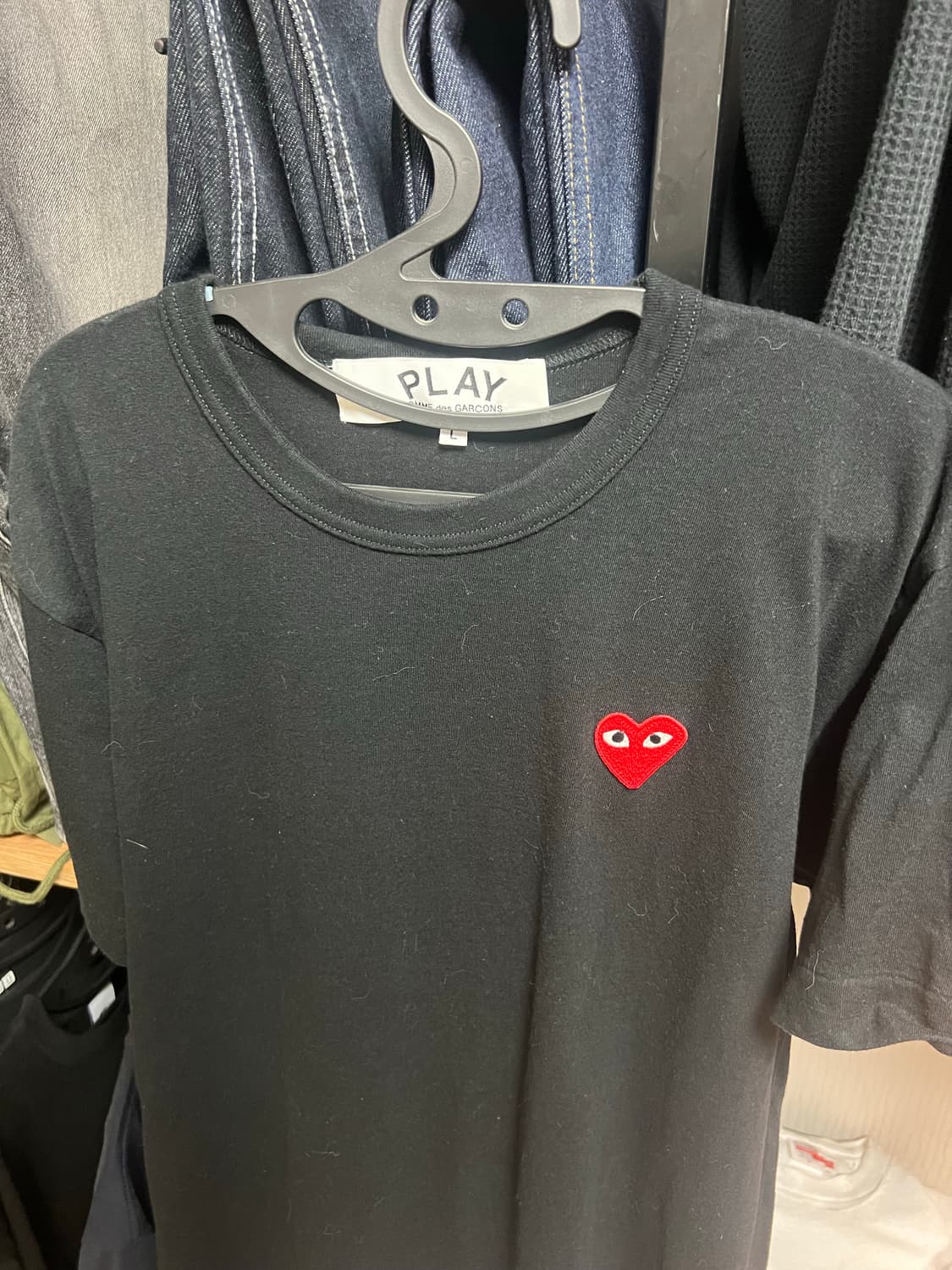 꼼데가르송 반팔 블랙 L 상품이미지2
