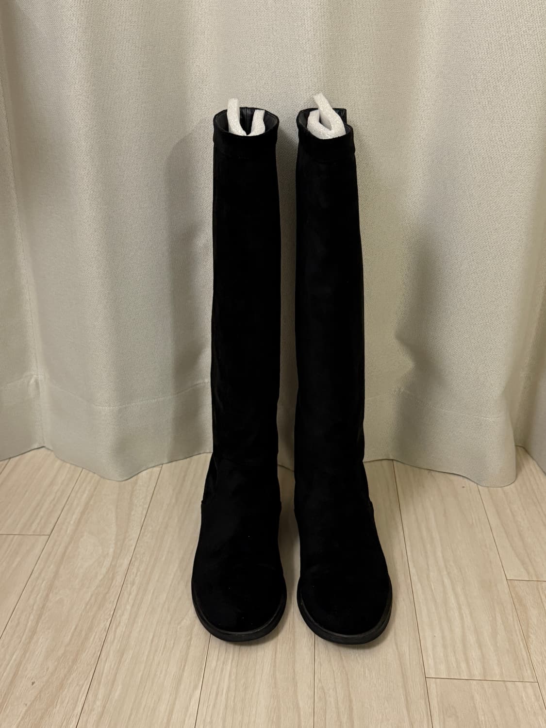 누스 NUUS 블랙 스웨이드 롱부츠 235mm 상품이미지3