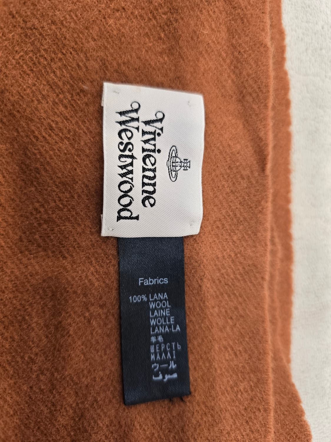 비비안웨스트우드 Vivienne Westwood 브라운 울 머플러 목도리 상품이미지6