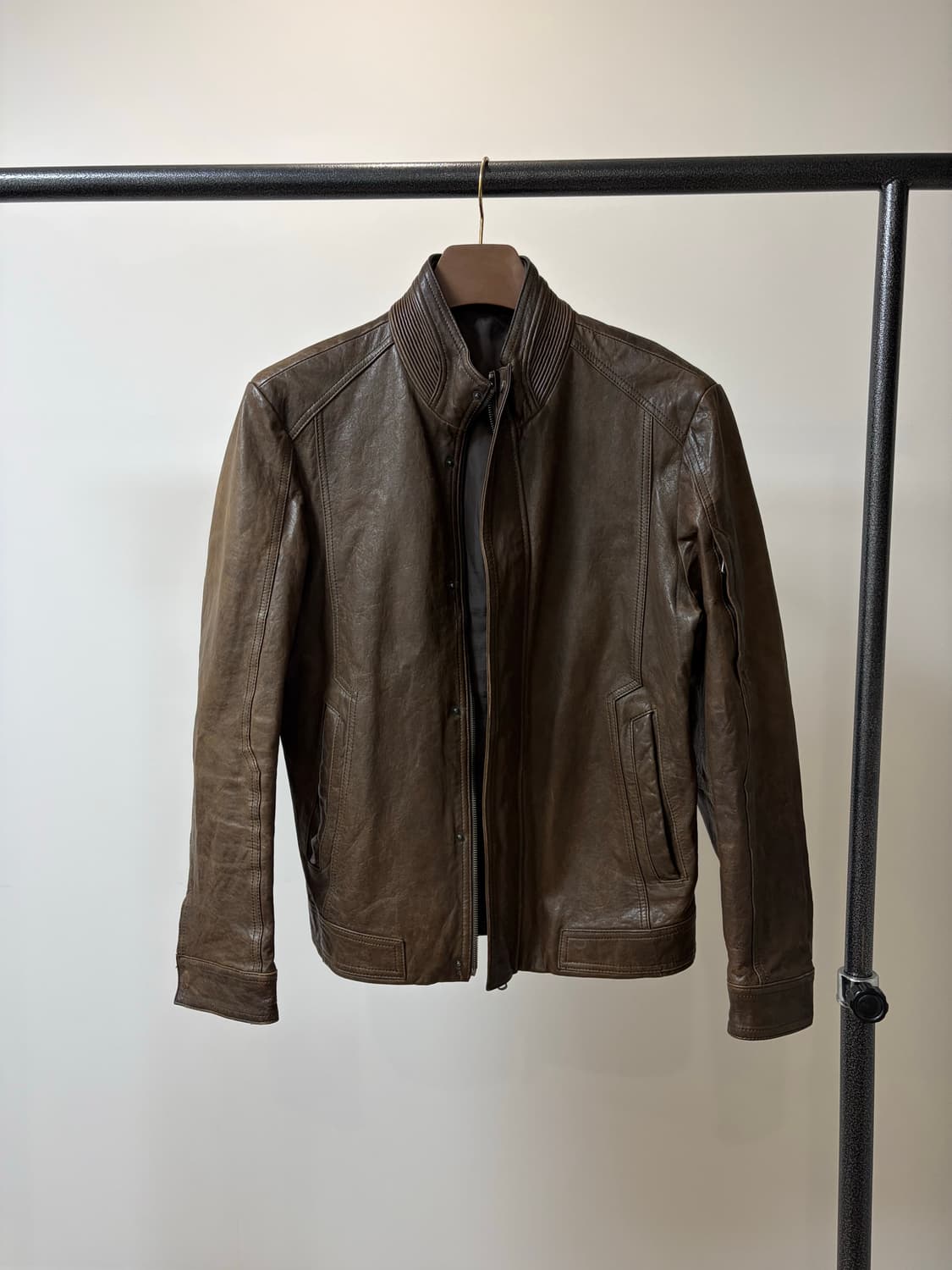 코모도스퀘어 브라운 빈티지 양가죽 자켓  상품이미지2