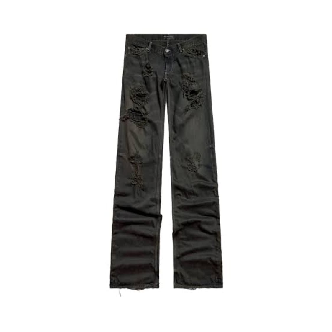 Low Waist Fitted Jeans Anthracite S 상품이미지5
