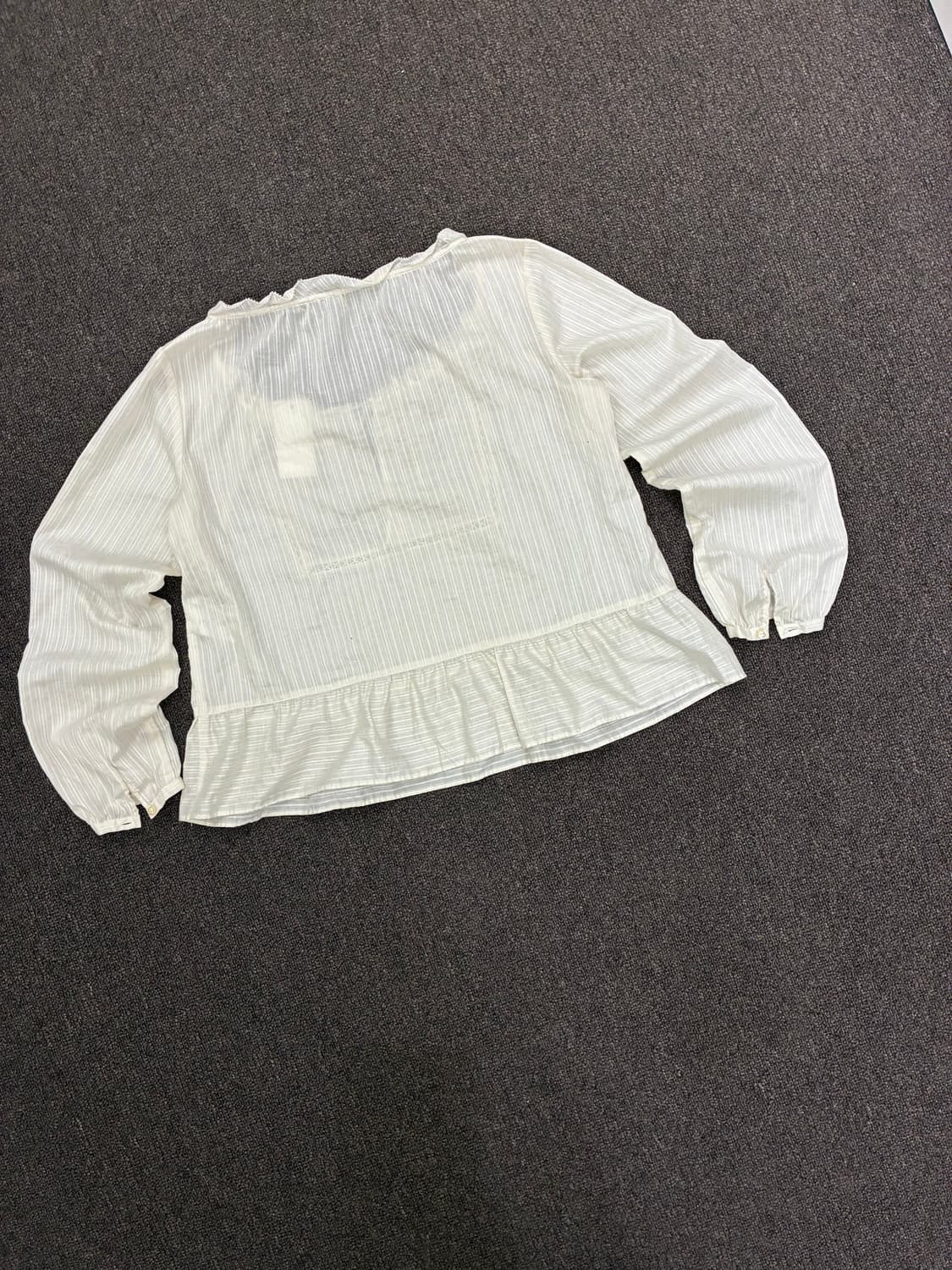 OS)Japanese vintage 여성 프릴 블라우스(이염) 상품이미지6