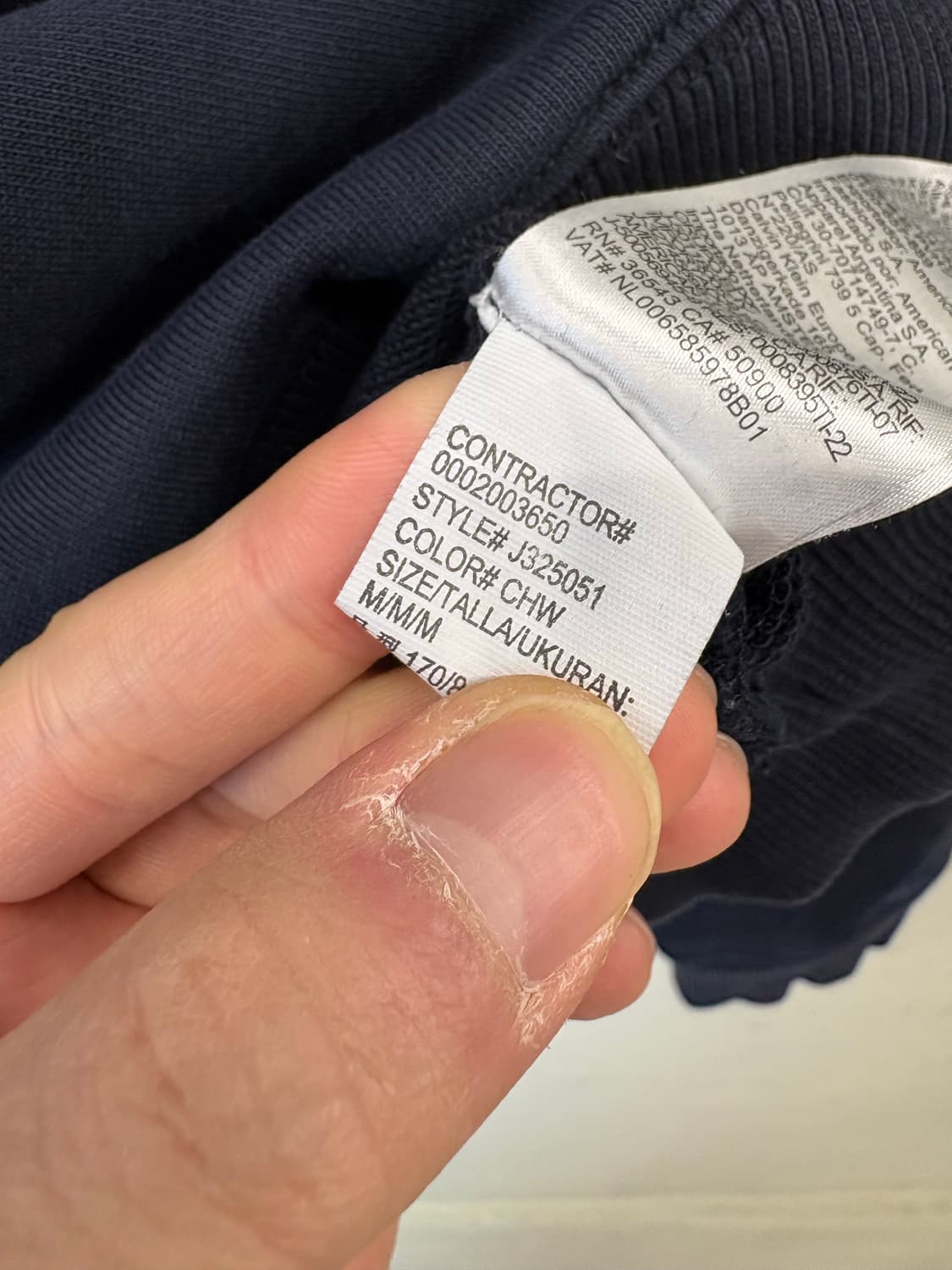 캘빈클라인 네이비 반집업 맨투맨 상품이미지5