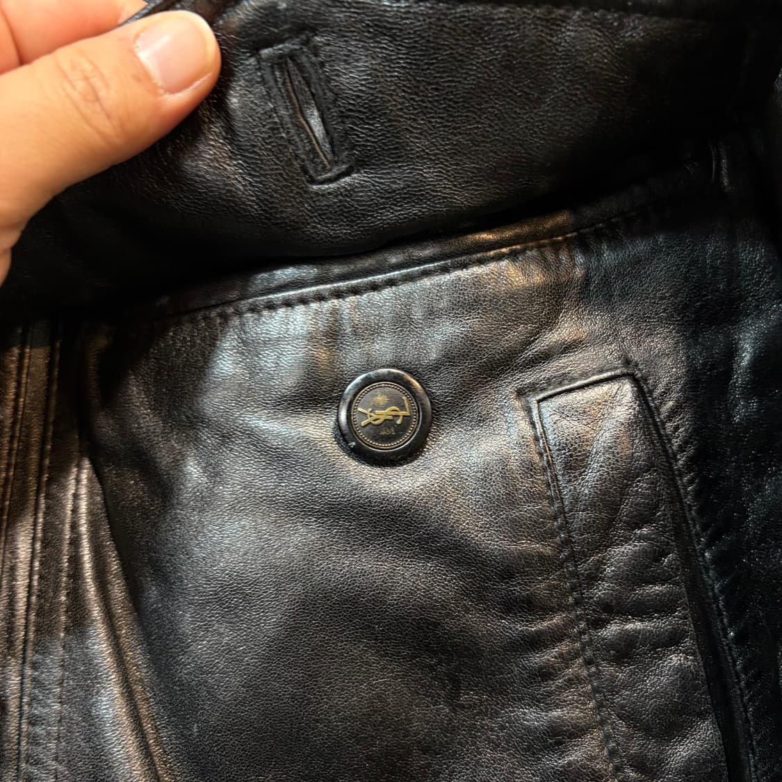 [M] YSL 입생로랑 빈티지 가죽 자켓 상품이미지4