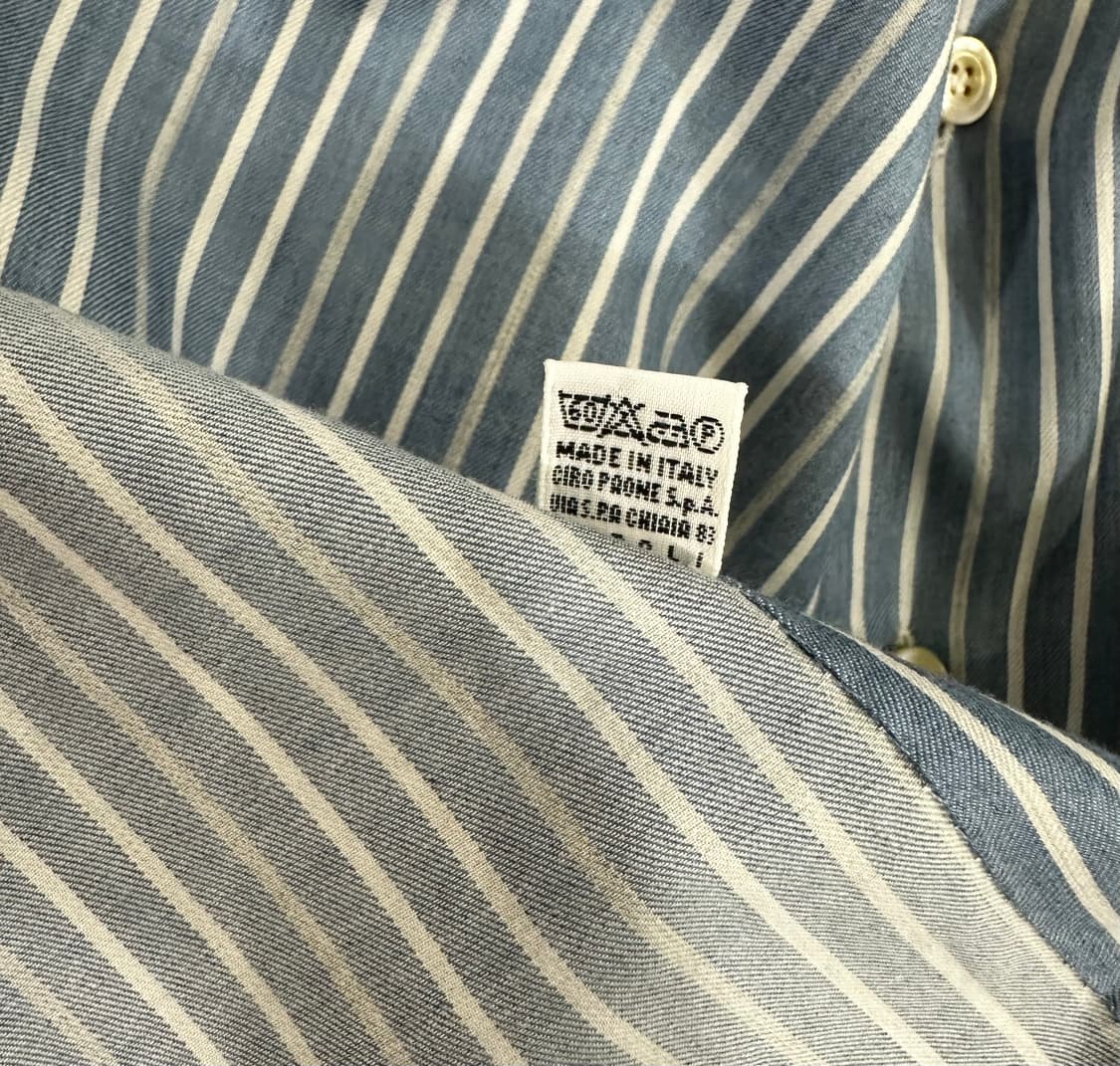 키톤 나폴리 그레이 화이트 스트라이프 셔츠 상품이미지8