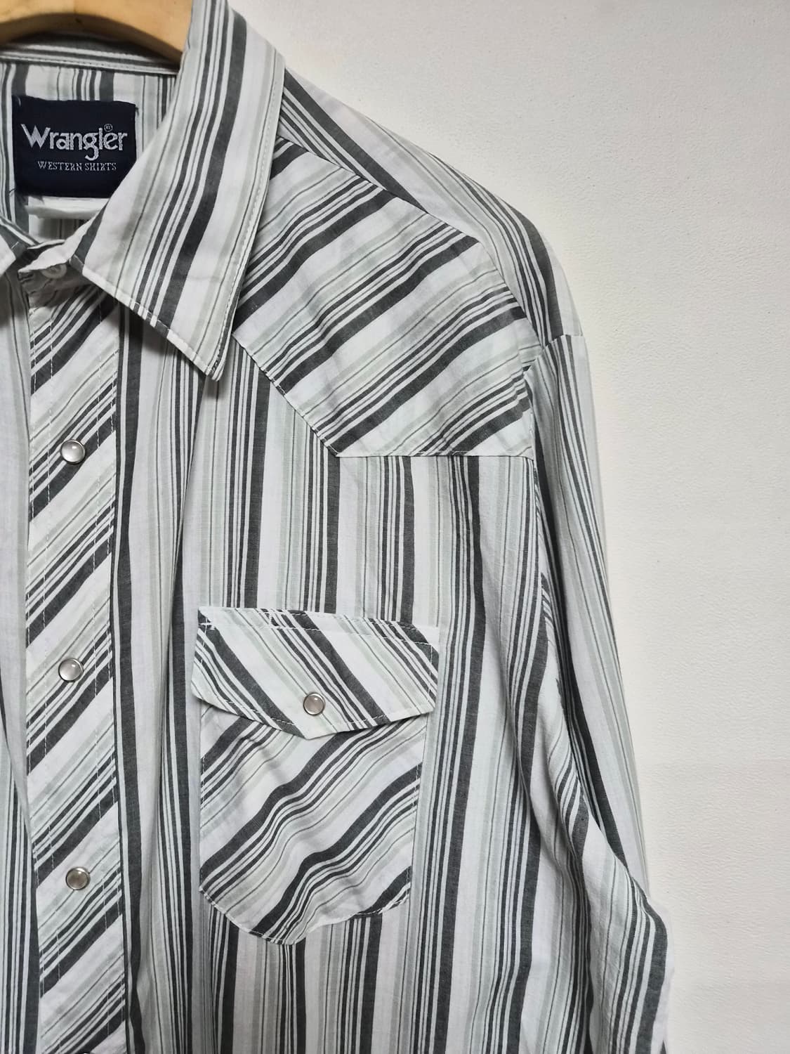 랭글러Wrangler 스트라이프 웨스턴 셔츠 XL사이즈 - S297 상품이미지3