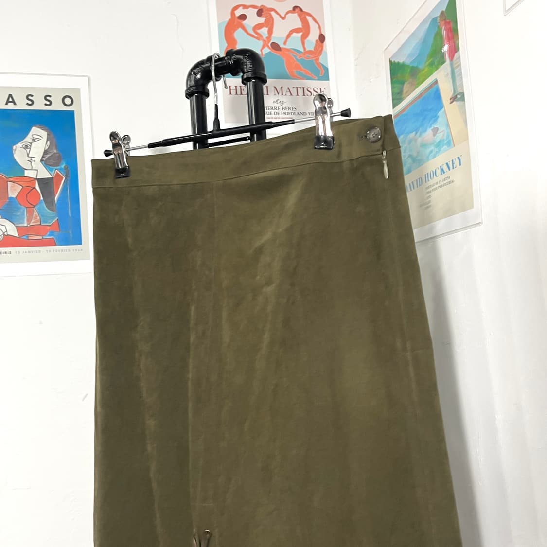 아일렛 웨스턴 디테일 미디 스커트 상품이미지4