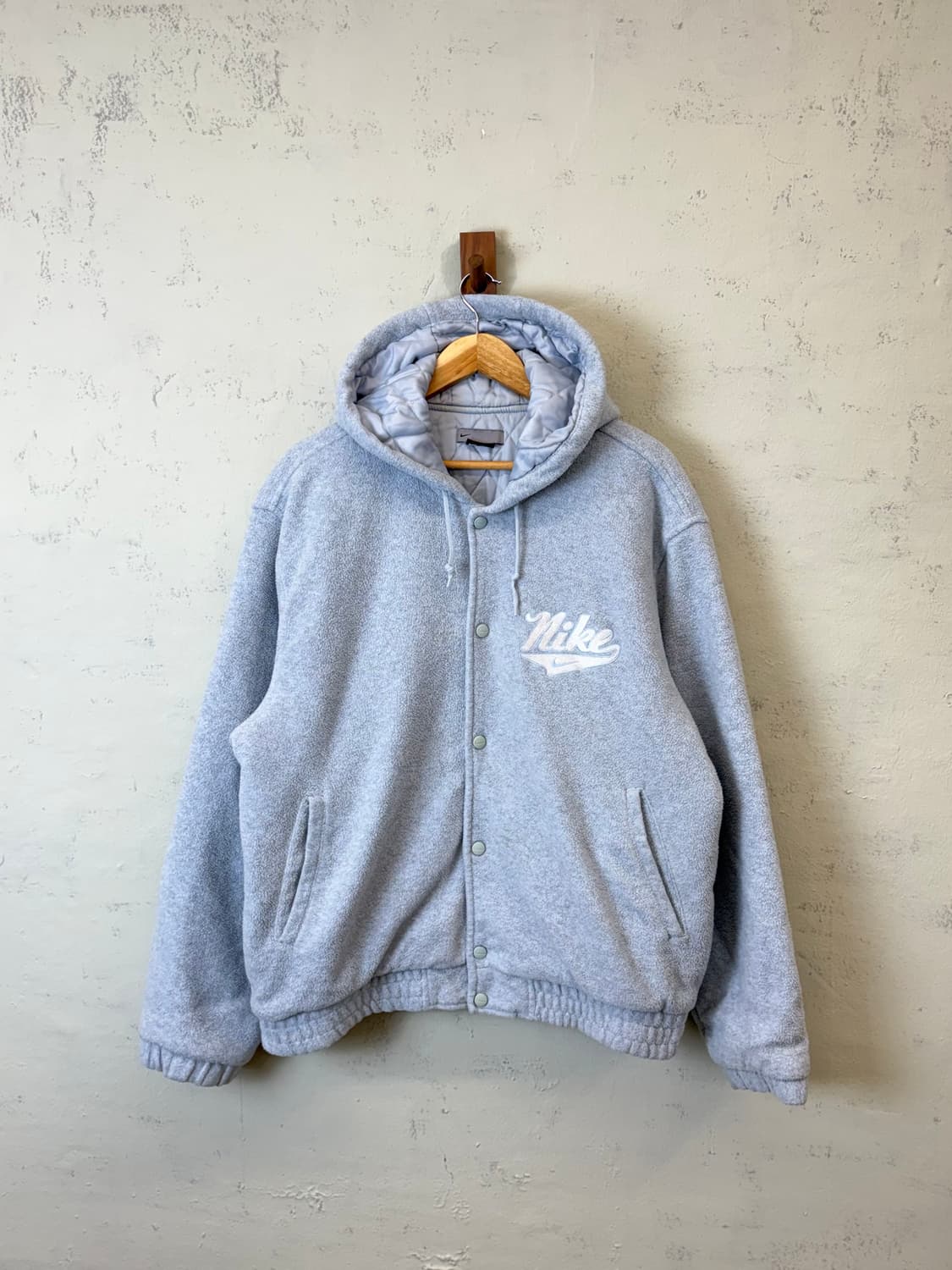 나이키 00s 올드스쿨 빅 스우시 플리스 후드자켓 하늘색 상품이미지1