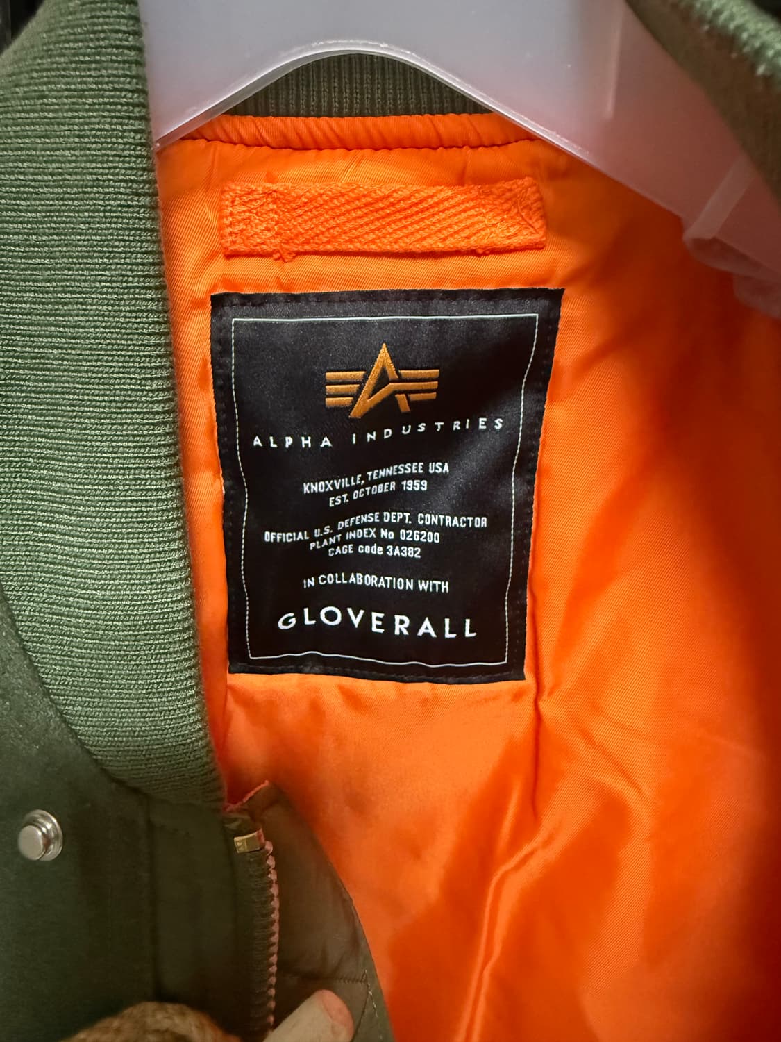 알파X글로버올 ma-1 항공자켓 L사이즈 팝니다. 상품이미지8