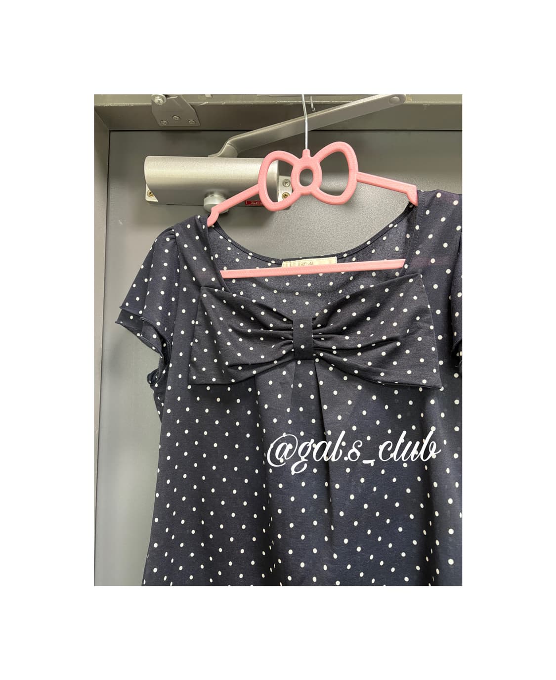 JPN mori dot ribbon half blouse 빈티지 블라우스 상품이미지2