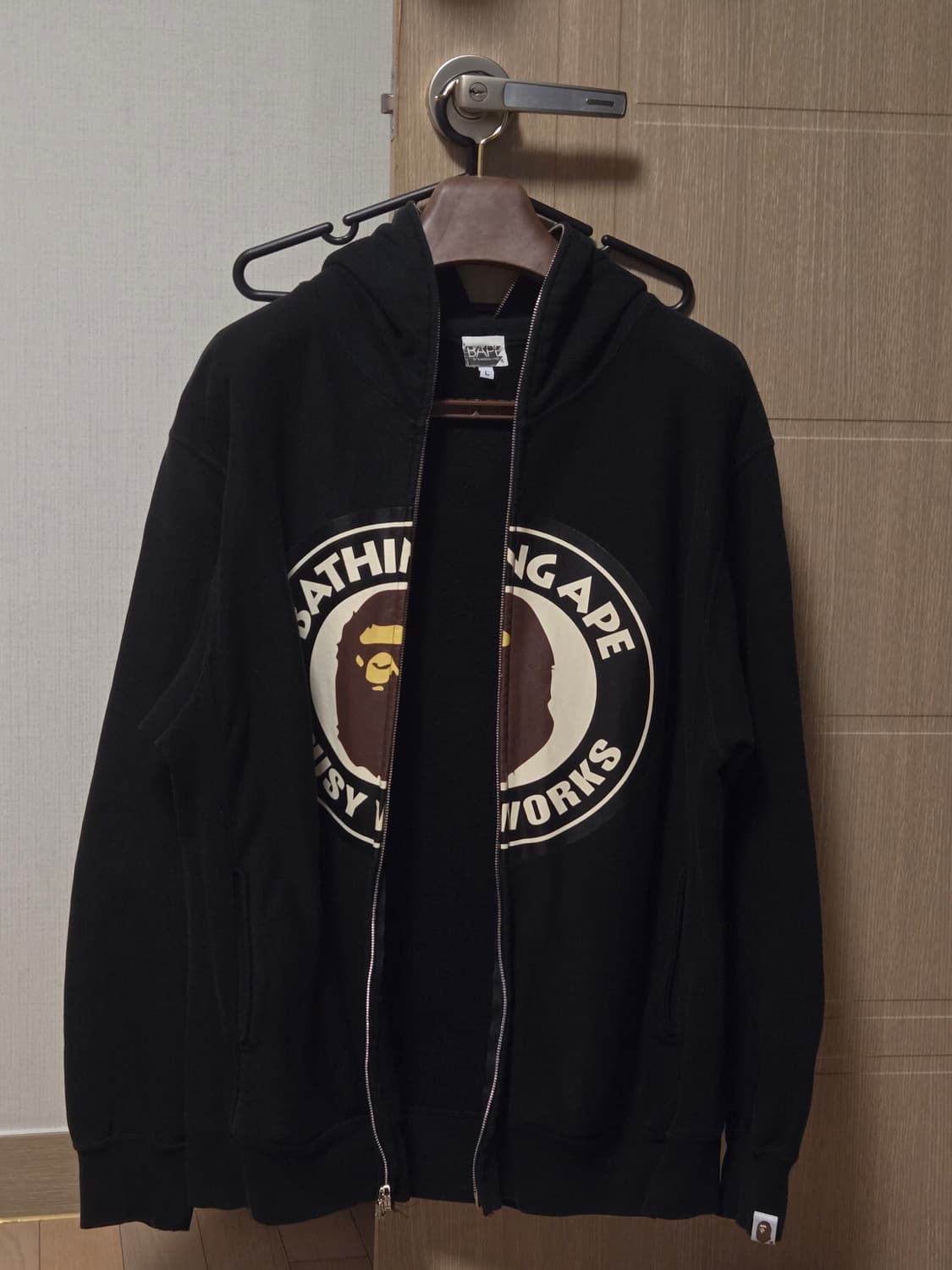 베이프 후드집업 블랙 L 상품이미지4