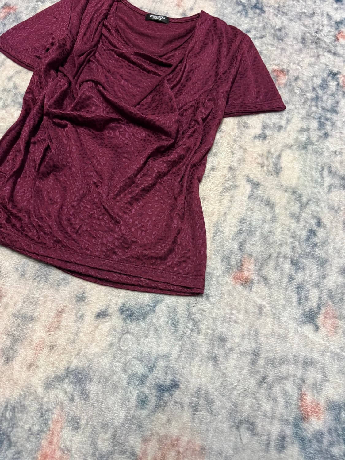 Tornado mart draping leopard half top 상품이미지6