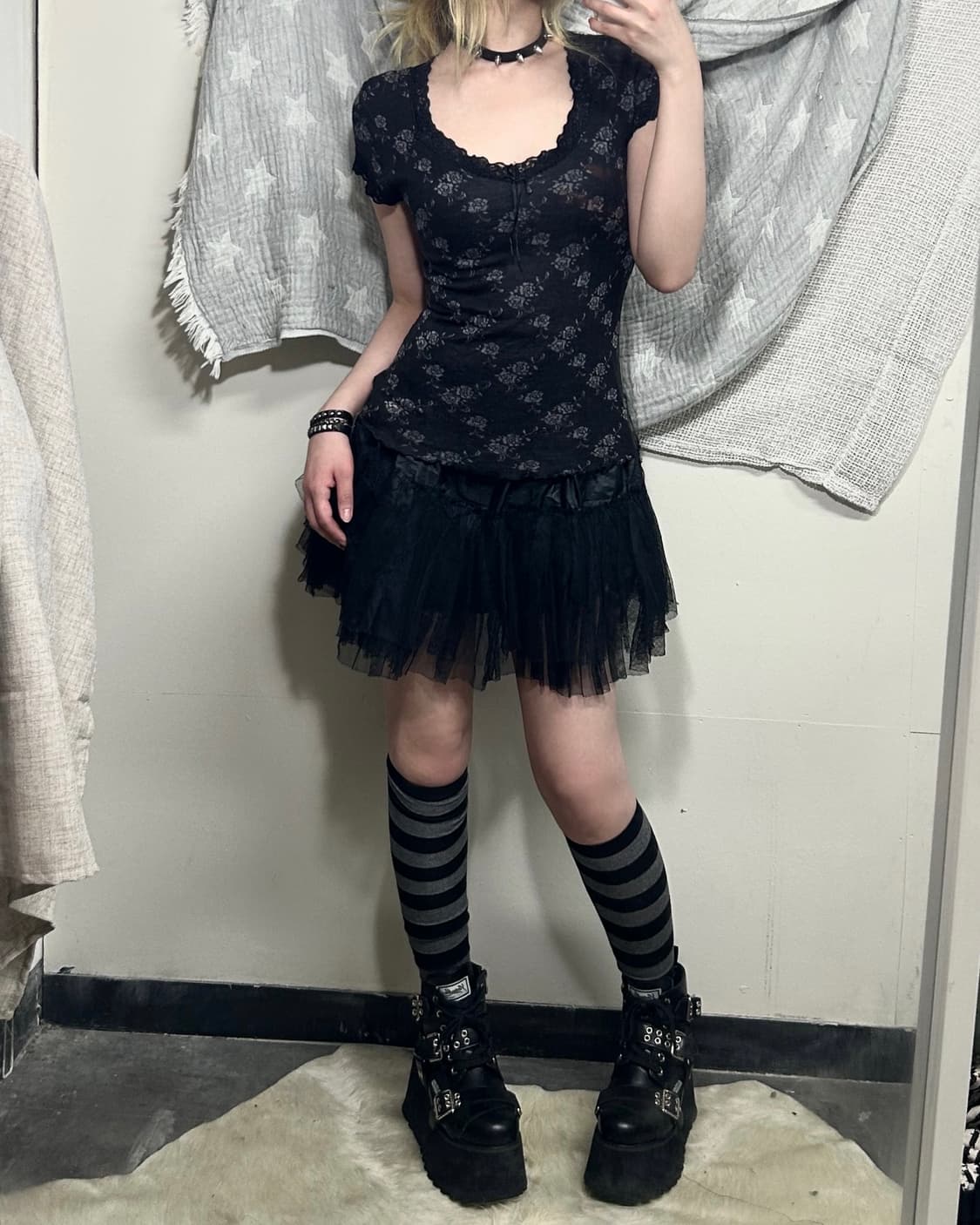 gothic laced top 상품이미지2