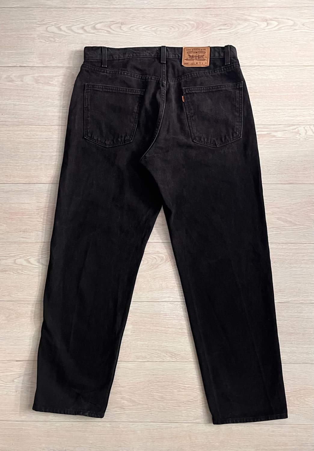 90s 리바이스 565 루즈 스트레이트 오렌지탭 블랙 상품이미지2