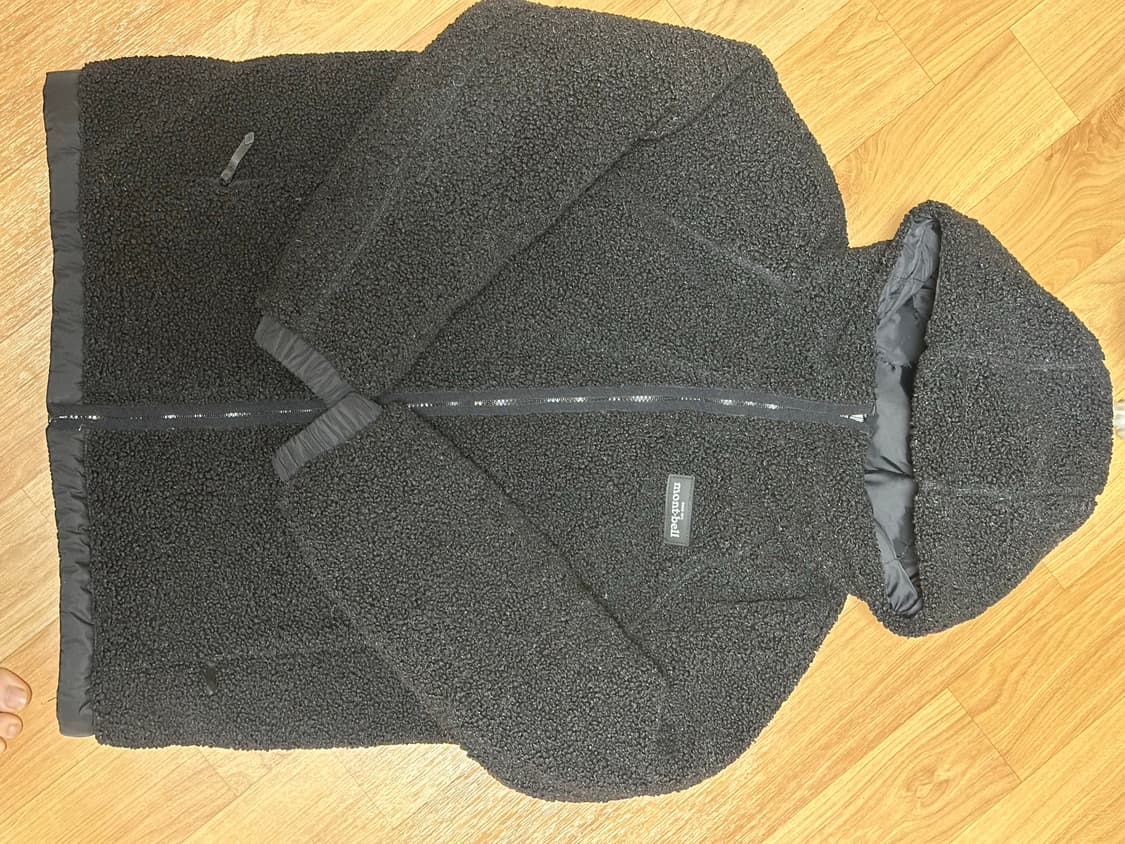 몽벨 리버시블 패딩 후드 블랙 M 상품이미지4