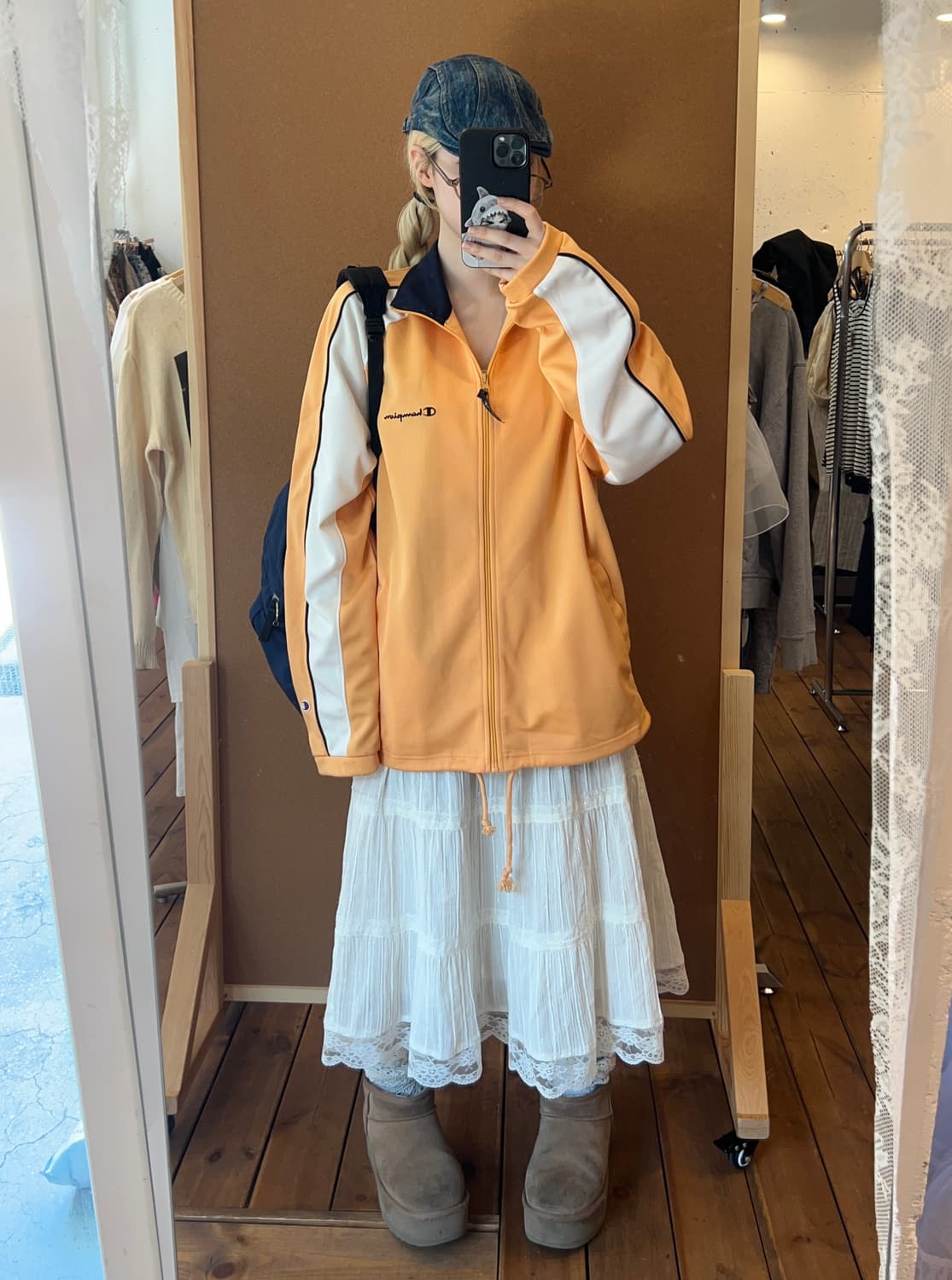 챔피온 오렌지 집업 상품이미지5