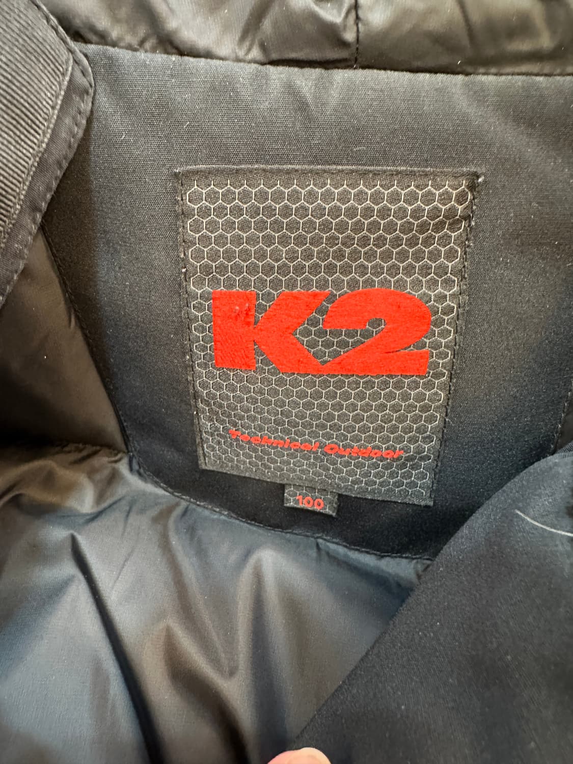 100) k2 알파인 팀 오리털 패딩 블랙 상품이미지3