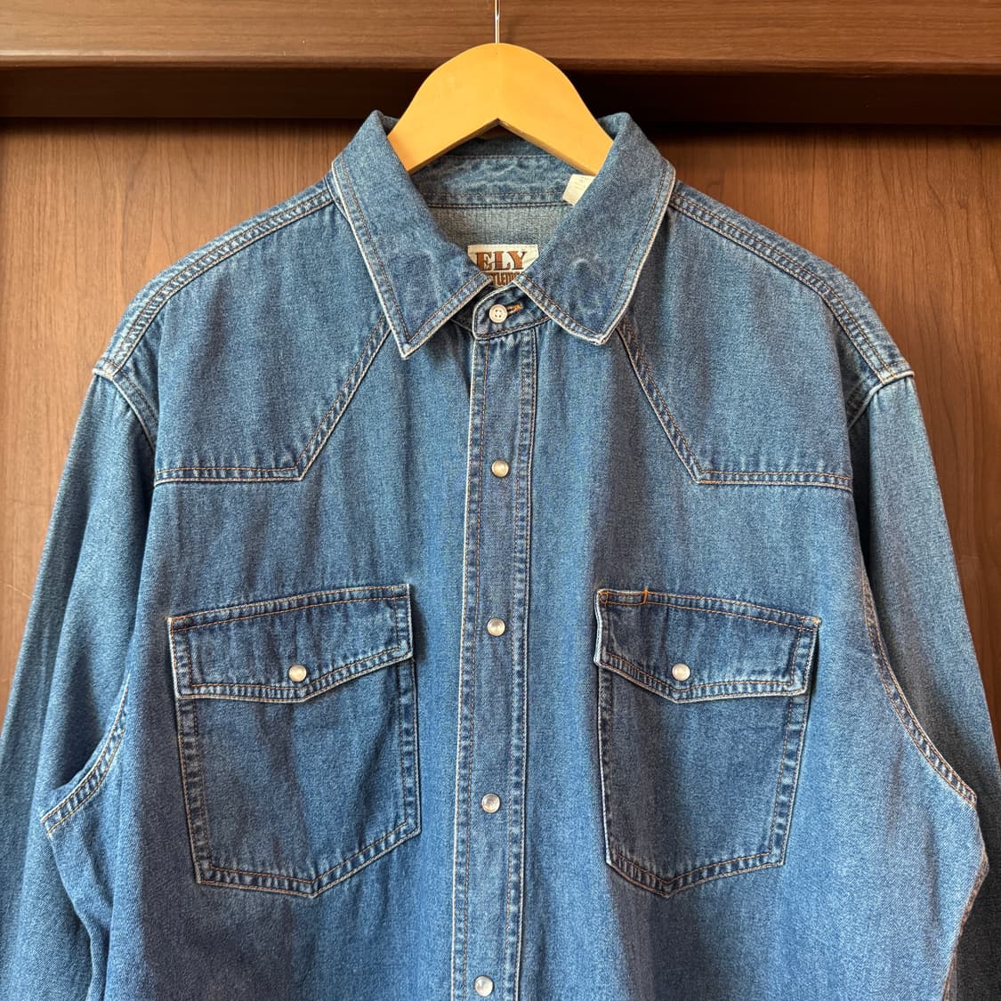 엘리캐슬맨 데님 웨스턴셔츠 XL 상품이미지2