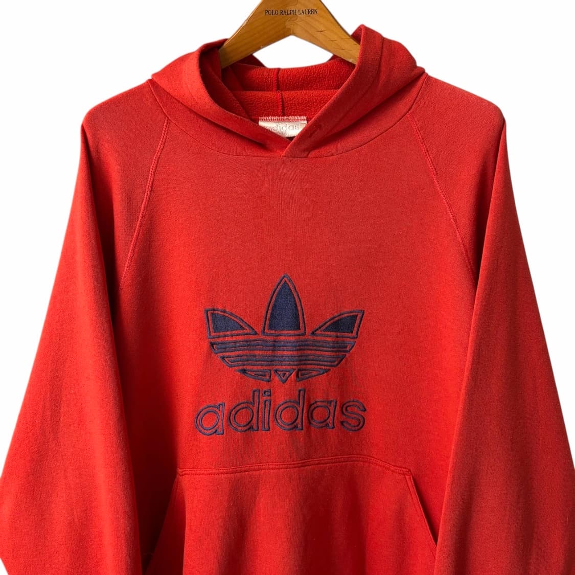 (L)80s 아디다스 트레포일 후드티셔츠 상품이미지2