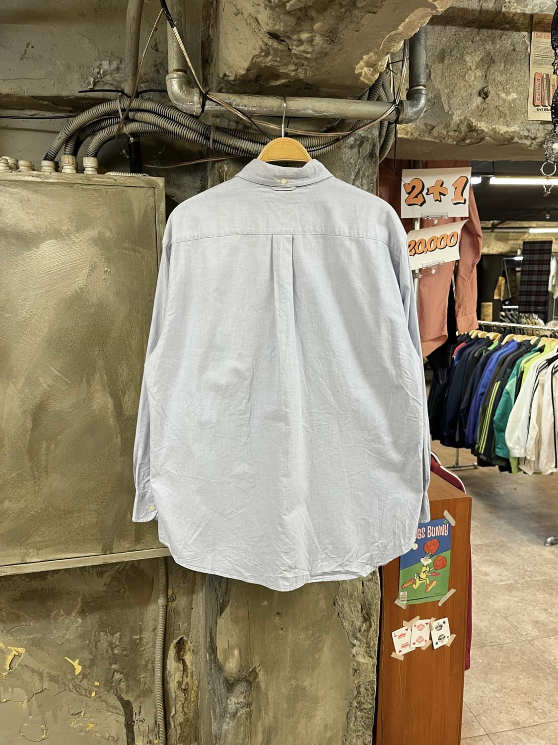 타미힐피거 포켓 셔츠 스카이블루 L #csz3251 상품이미지2