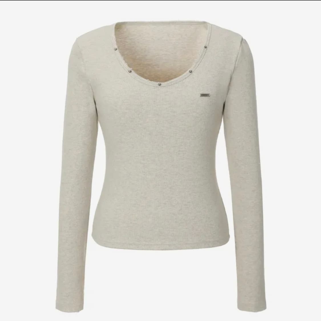 카키포인트 데미지 스터드 티셔츠  상품이미지1