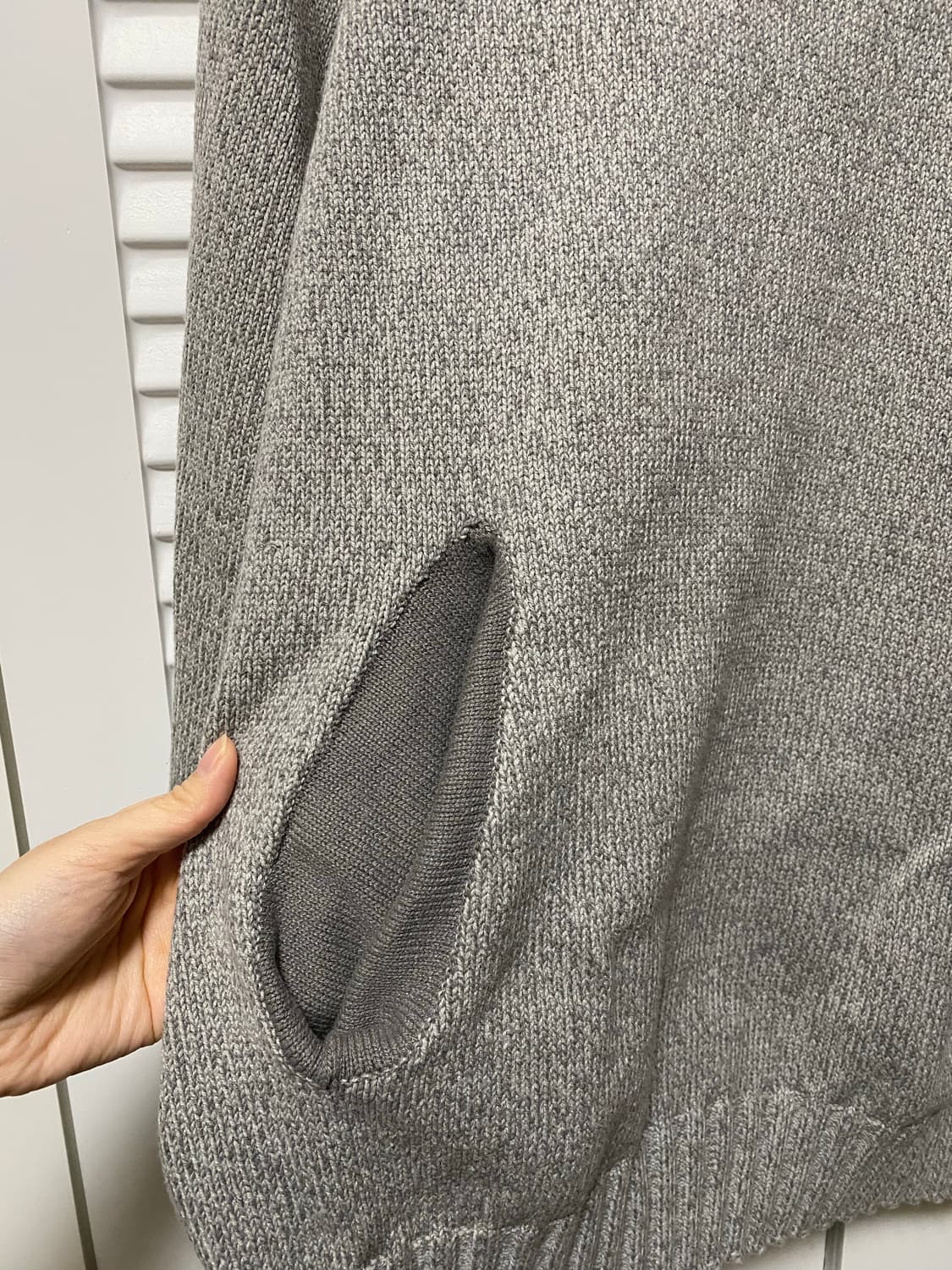 산산기어 니트 스너그 세이지 컬러 상품이미지3