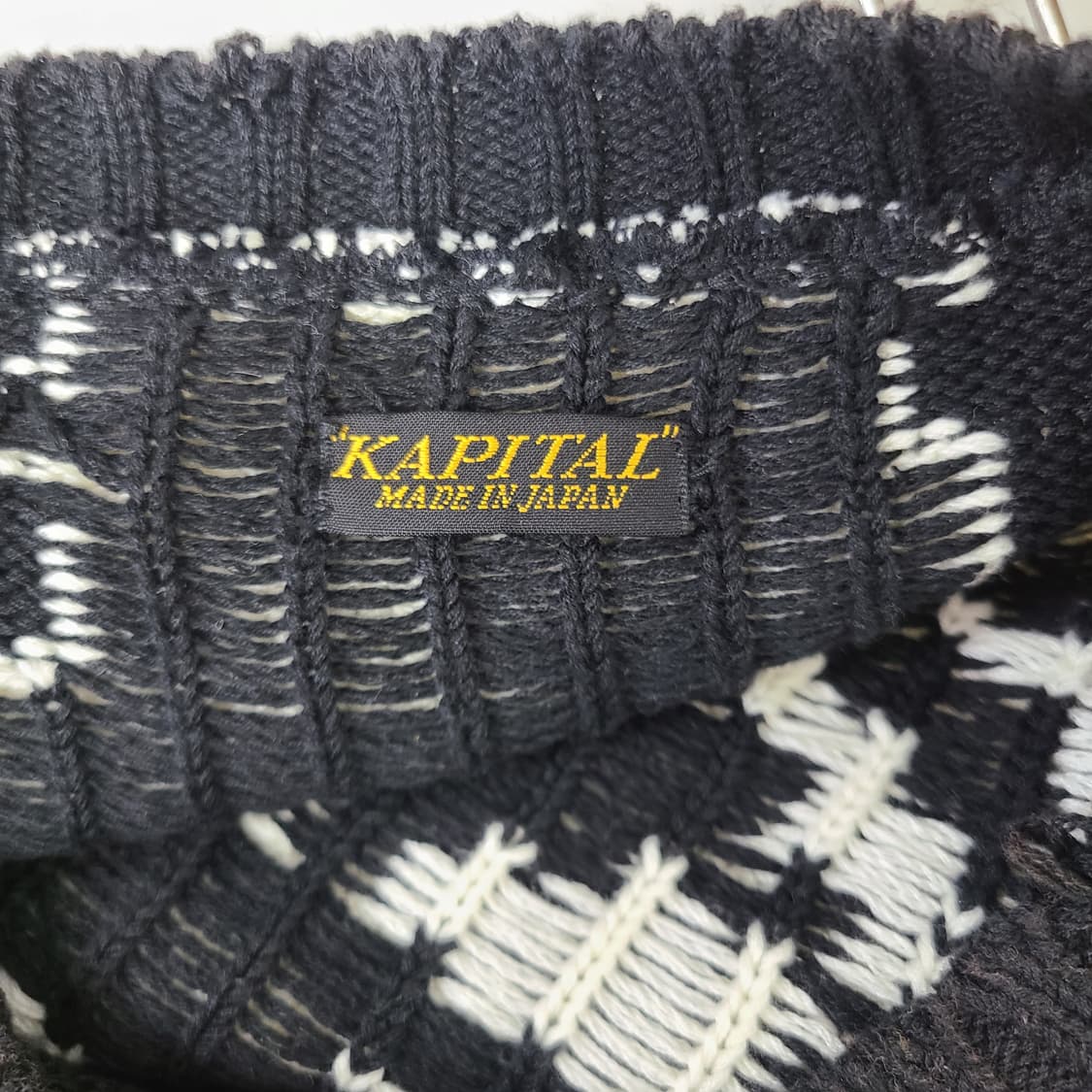 [정품] 캐피탈 5G 코튼 본 크루넥 스웨터 블랙 3사이즈 상품이미지7