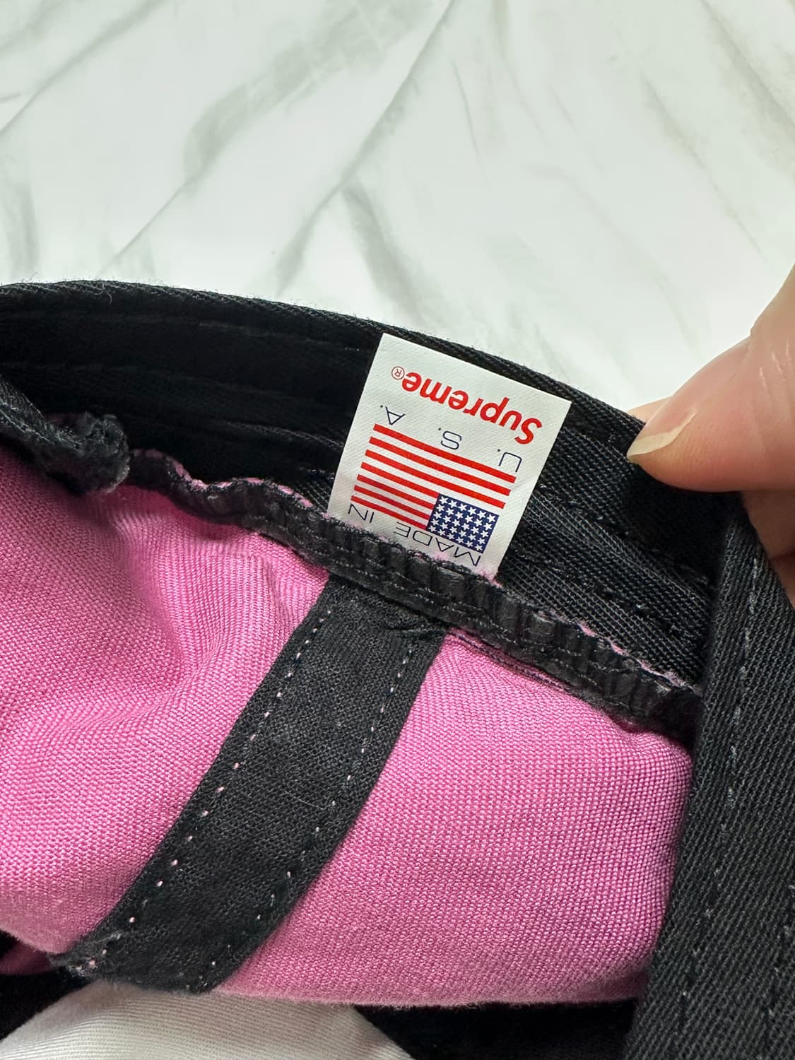 슈프림 핑크 캡 상품이미지4